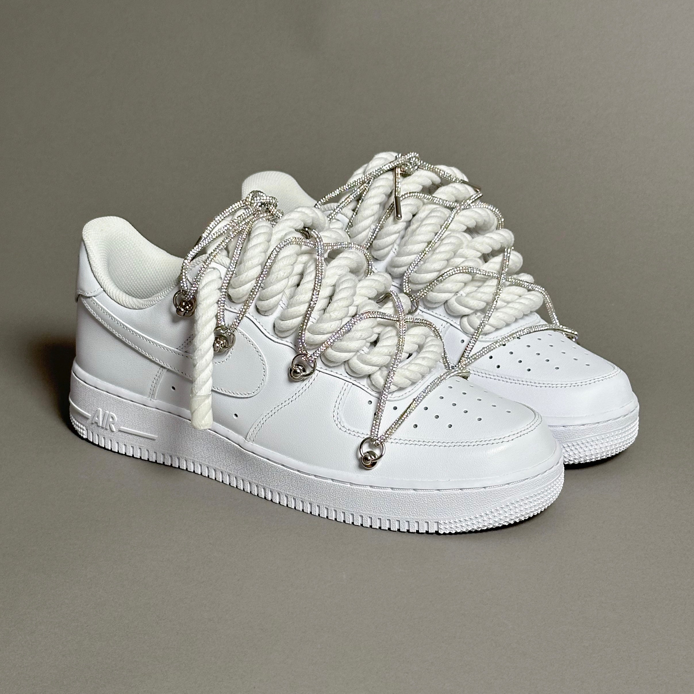 Nike Air Force 1 "Rope Laces" Triple Swarovski V1
