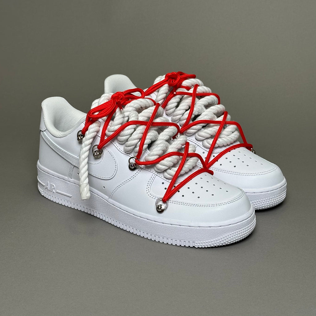 Nike Air Force 1 “Rope Laces White" Triple Red