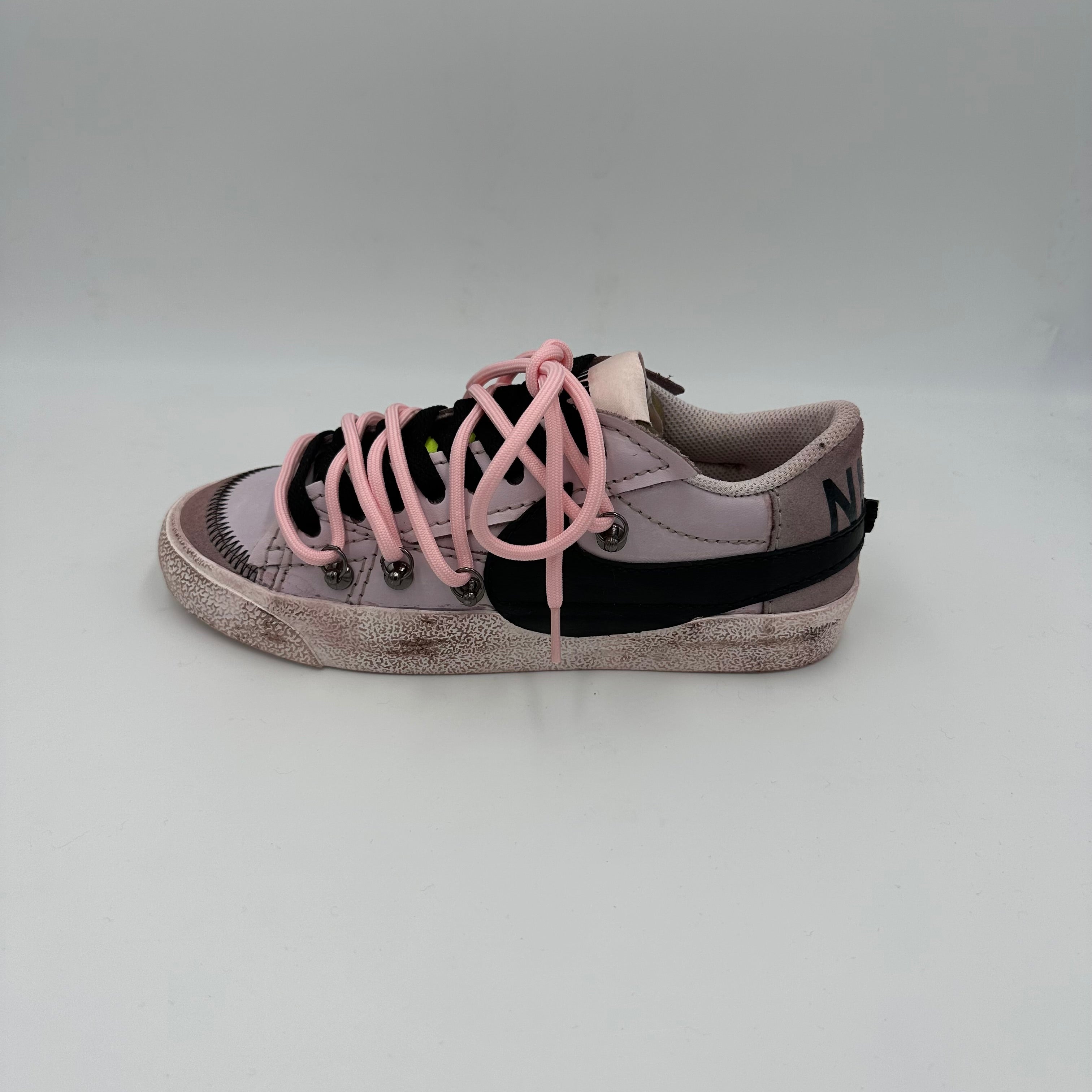 Nike Blazer Low '77 Jumbo Dark Brown Black “Over Laces Pink"