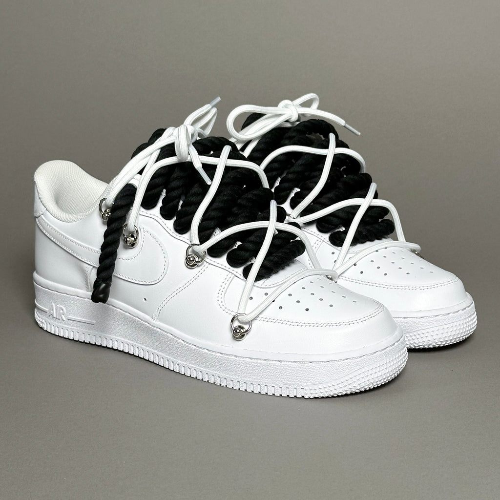 Nike Air Force 1 “Rope Laces Black” Triple White