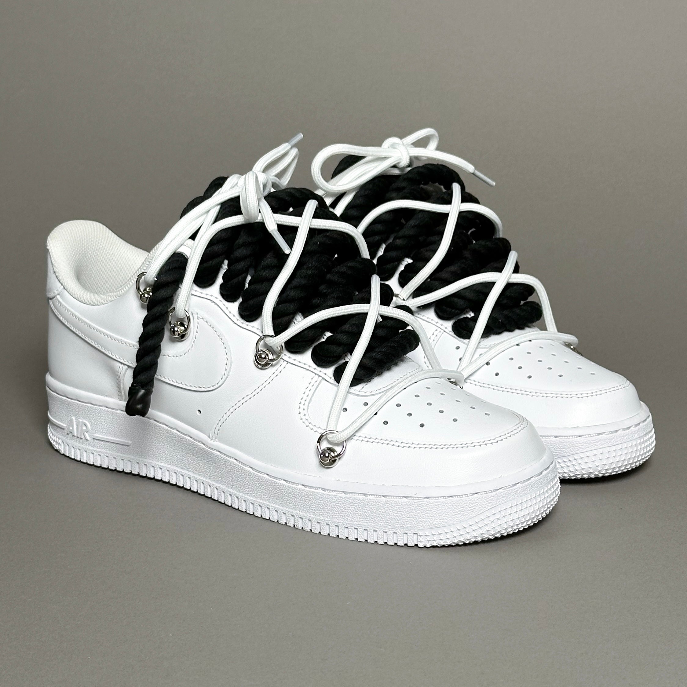 Nike Air Force 1 “Rope Laces Black” Triple White
