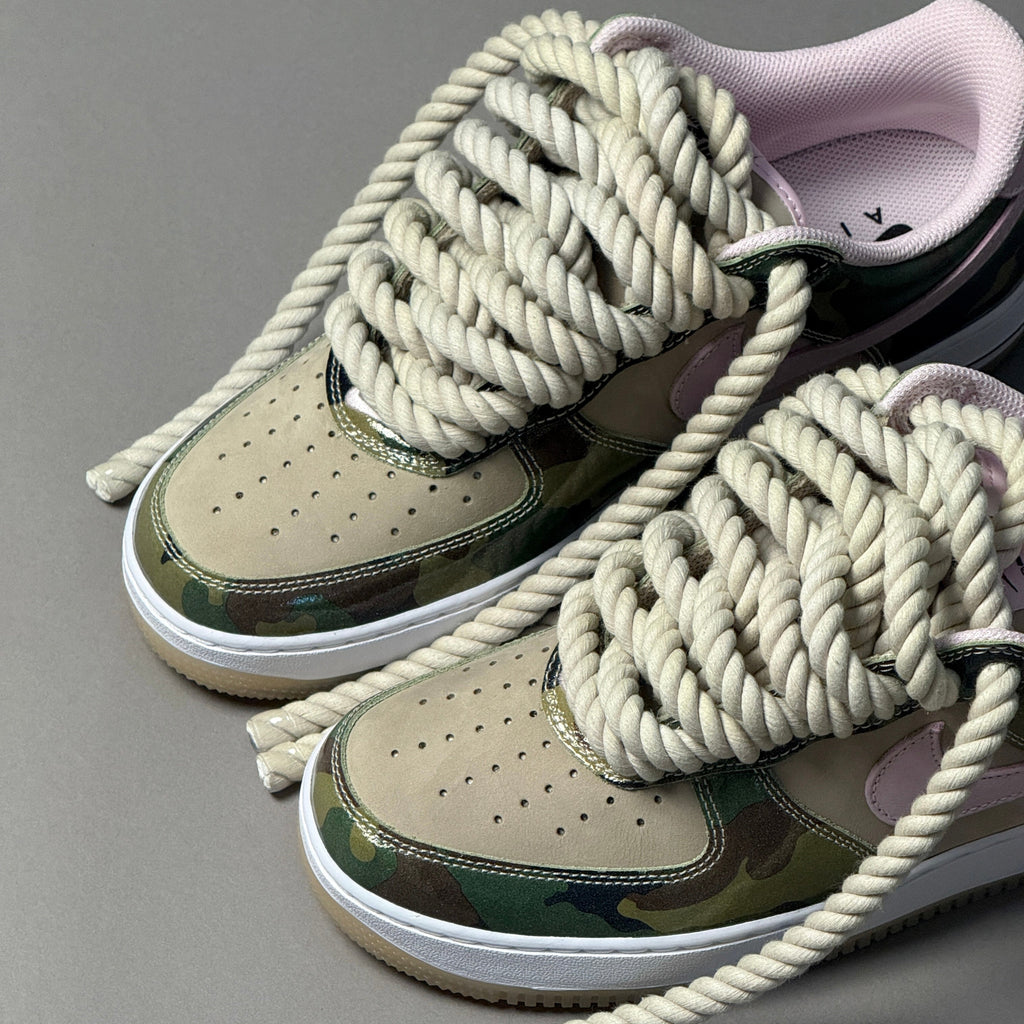 Nike Air Force 1 Military Camo "Rope Laces" V2