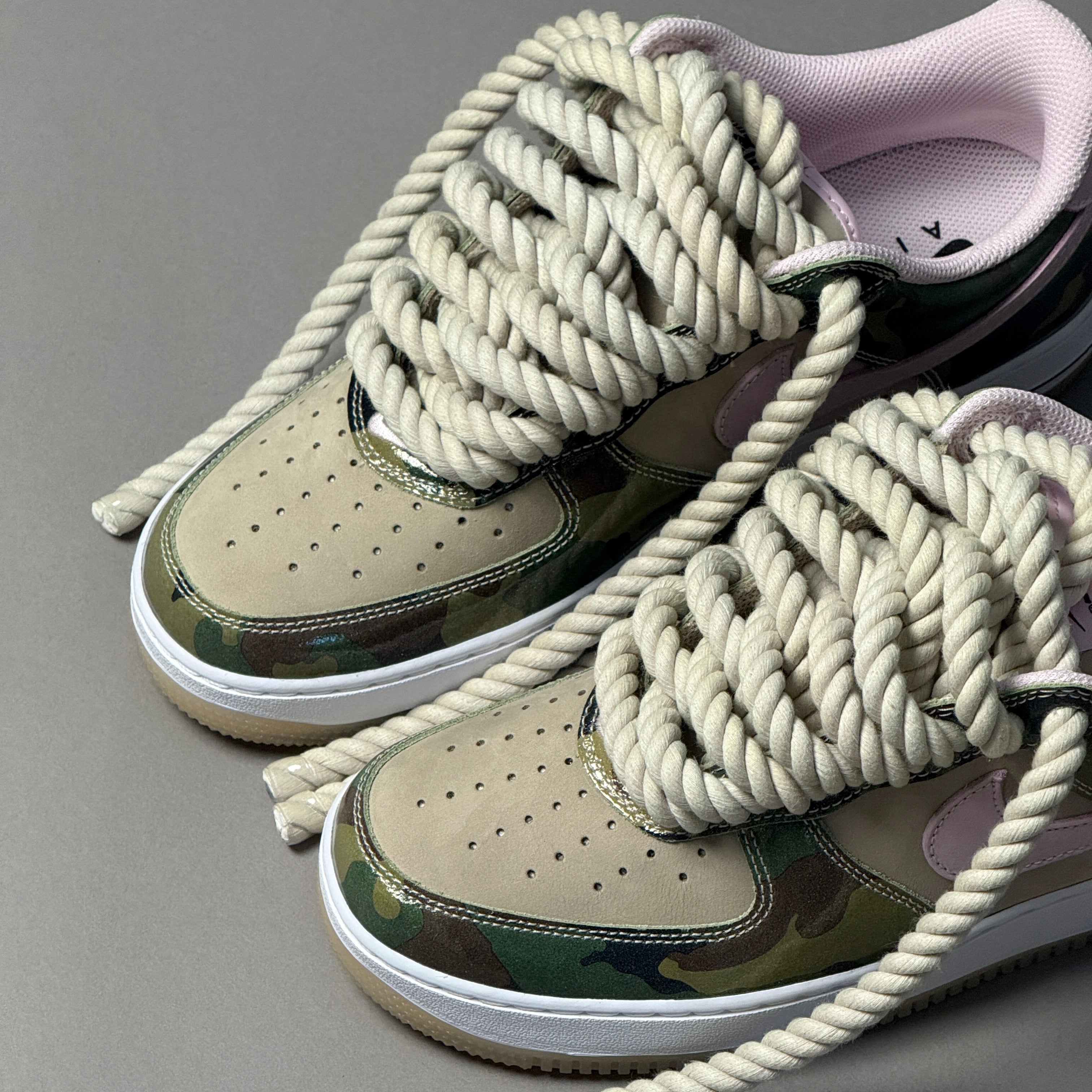 Nike Air Force 1 Military Camo "Rope Laces" V2