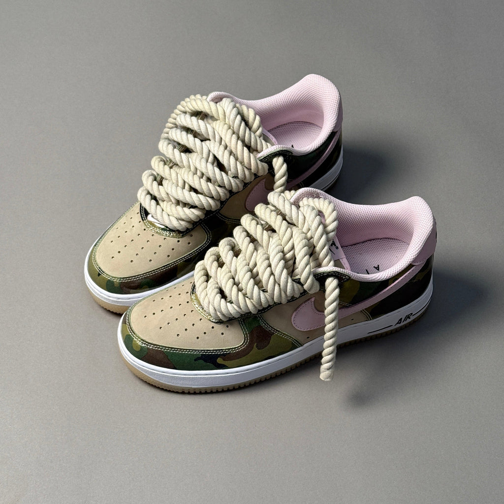 Nike Air Force 1 Military Camo "Rope Laces" V1