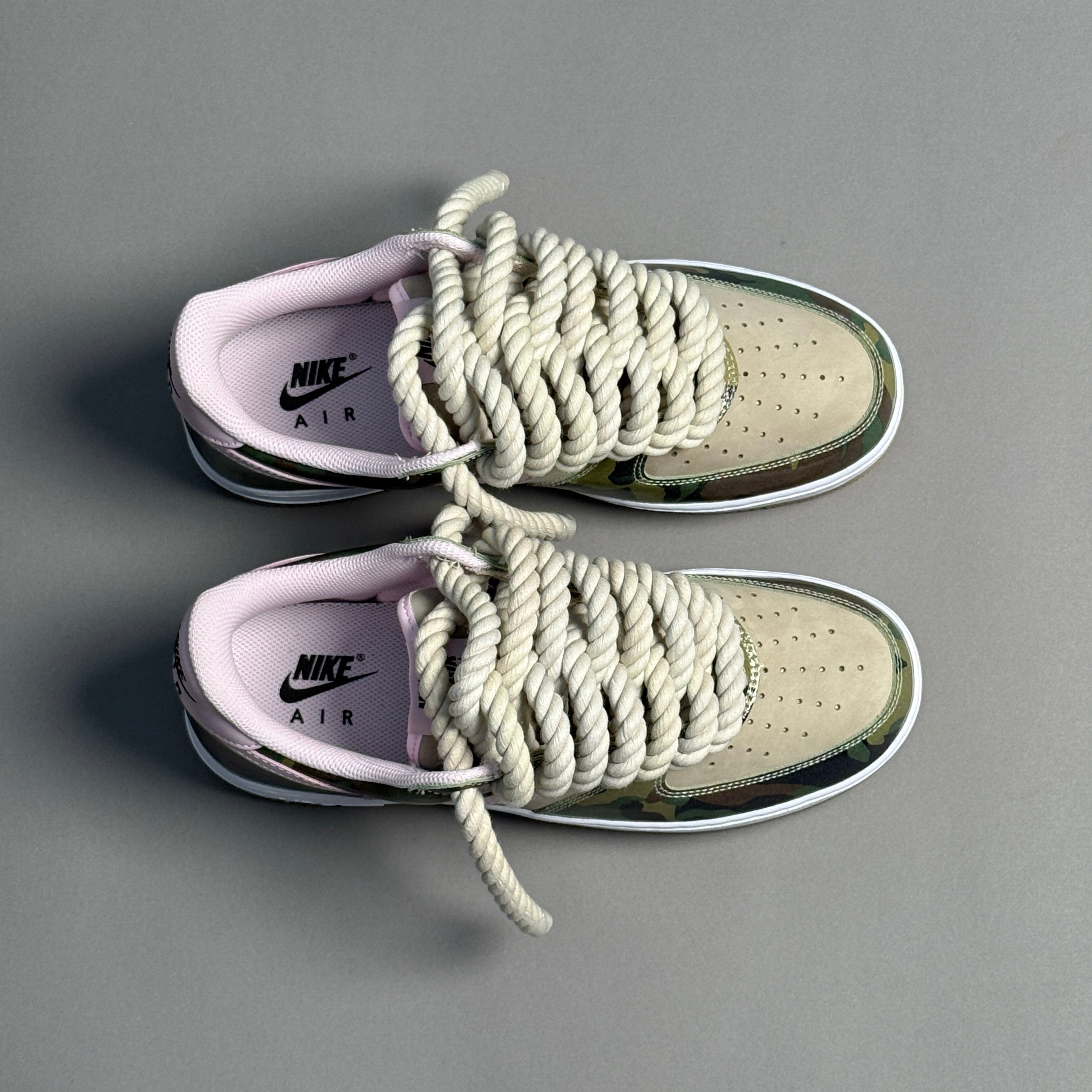 Nike Air Force 1 Military Camo "Rope Laces" V1