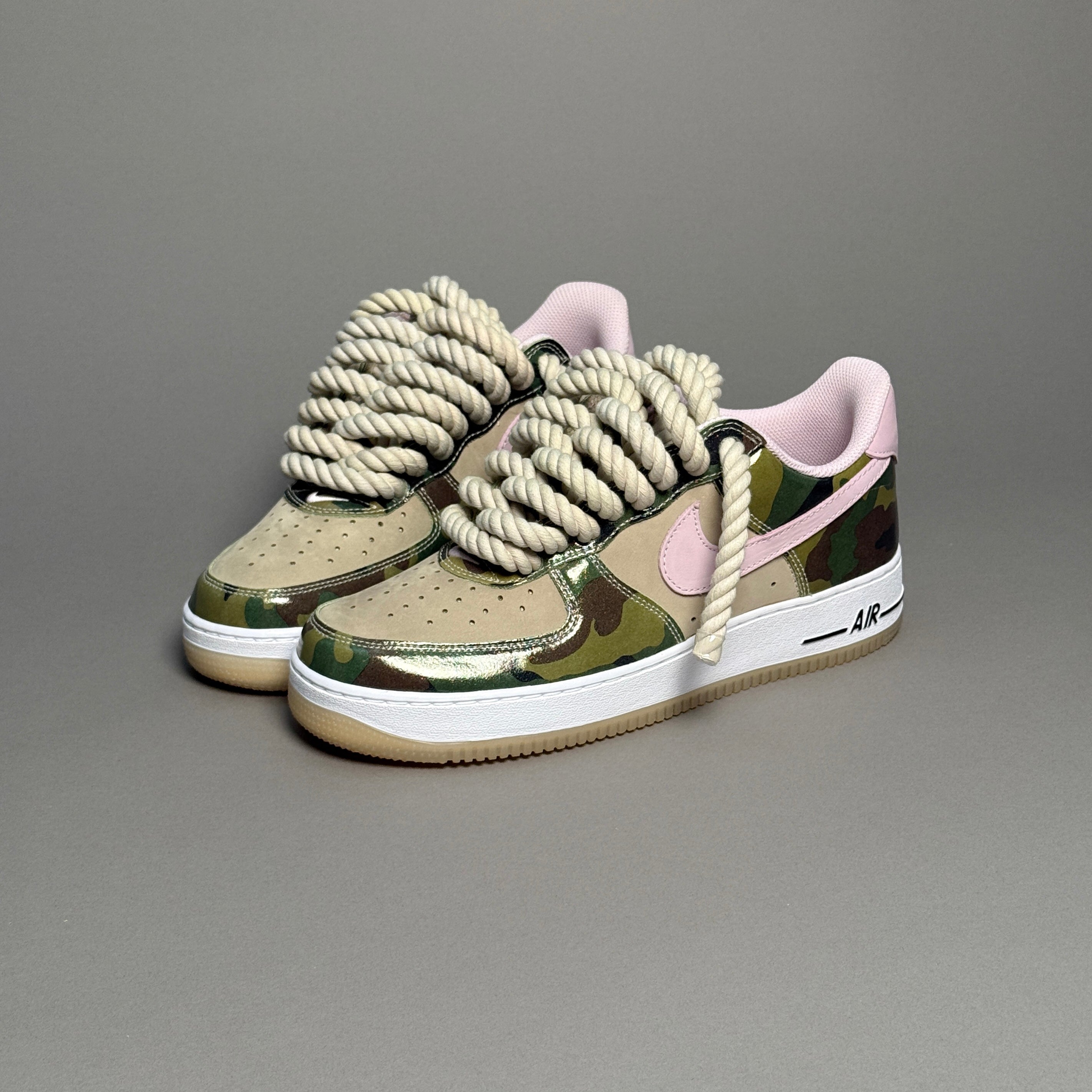 Nike Air Force 1 Military Camo "Rope Laces" V1