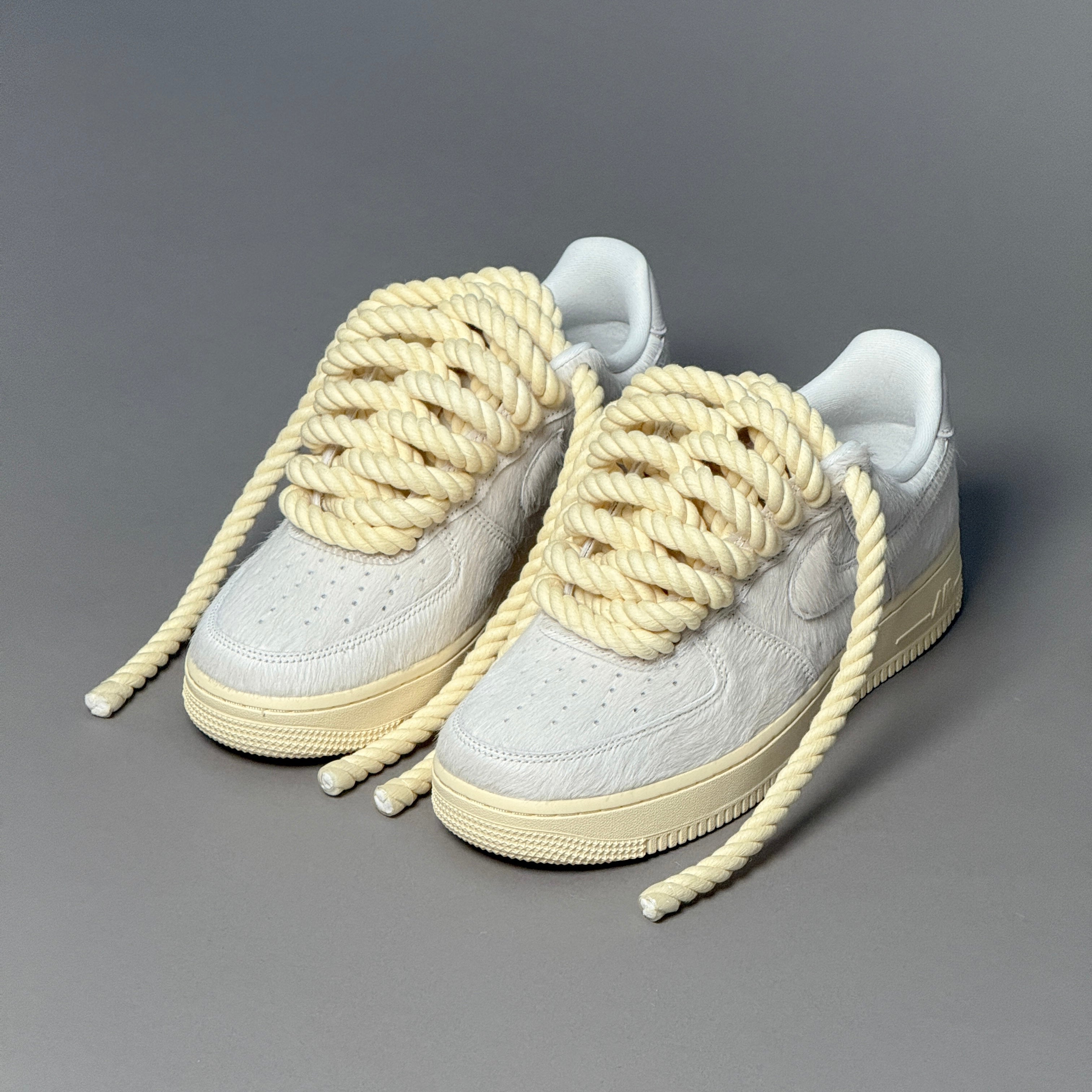 Nike Air Force 1 Pony Hair White "Rope Laces" V2
