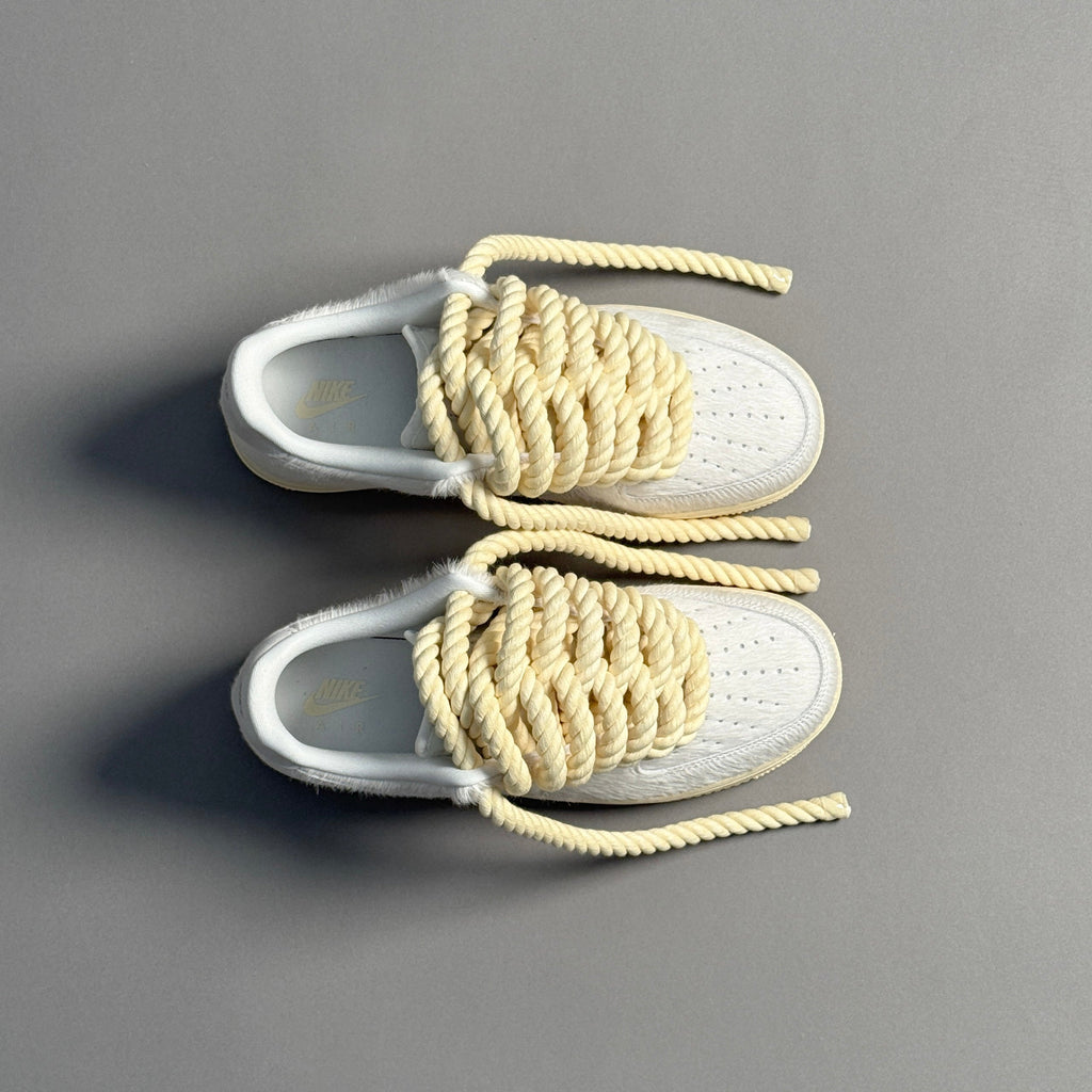 Nike Air Force 1 Pony Hair White "Rope Laces" V2