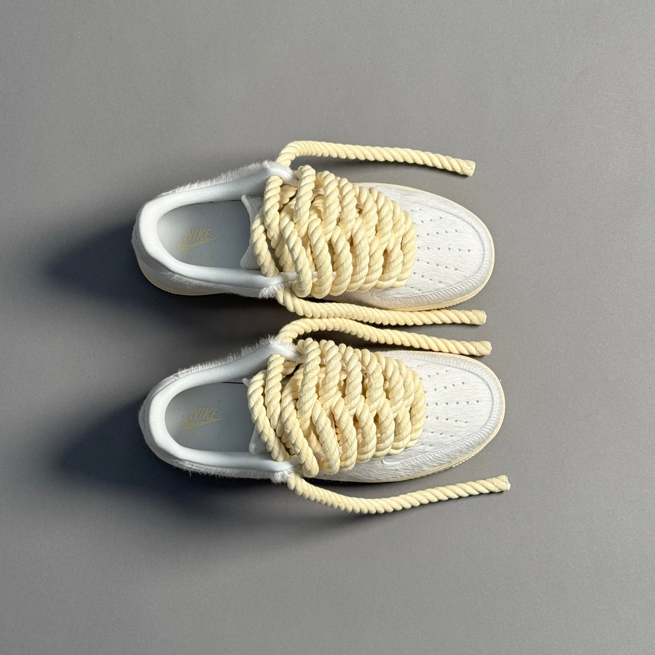 Nike Air Force 1 Pony Hair White "Rope Laces" V2