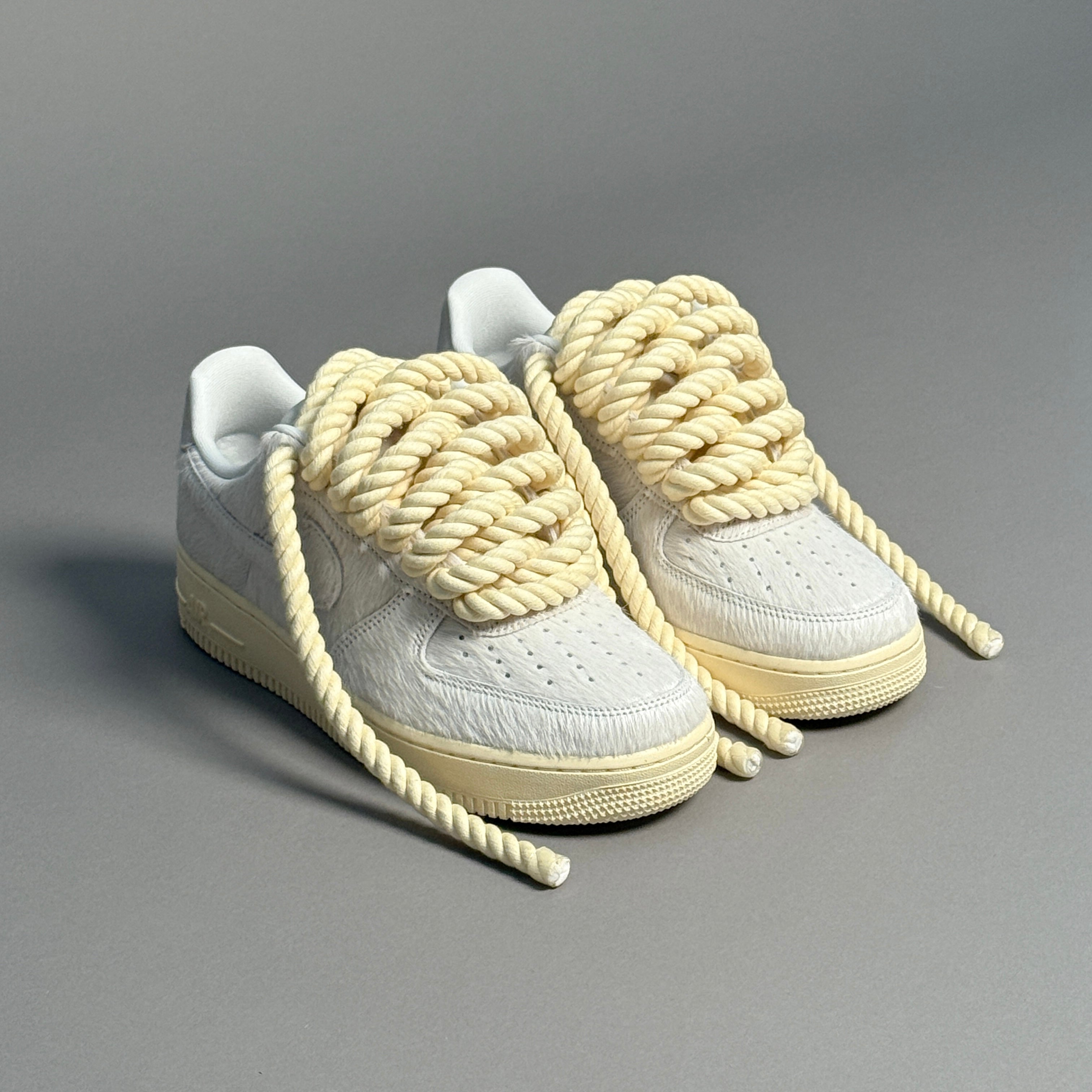 Nike Air Force 1 Pony Hair White "Rope Laces" V2