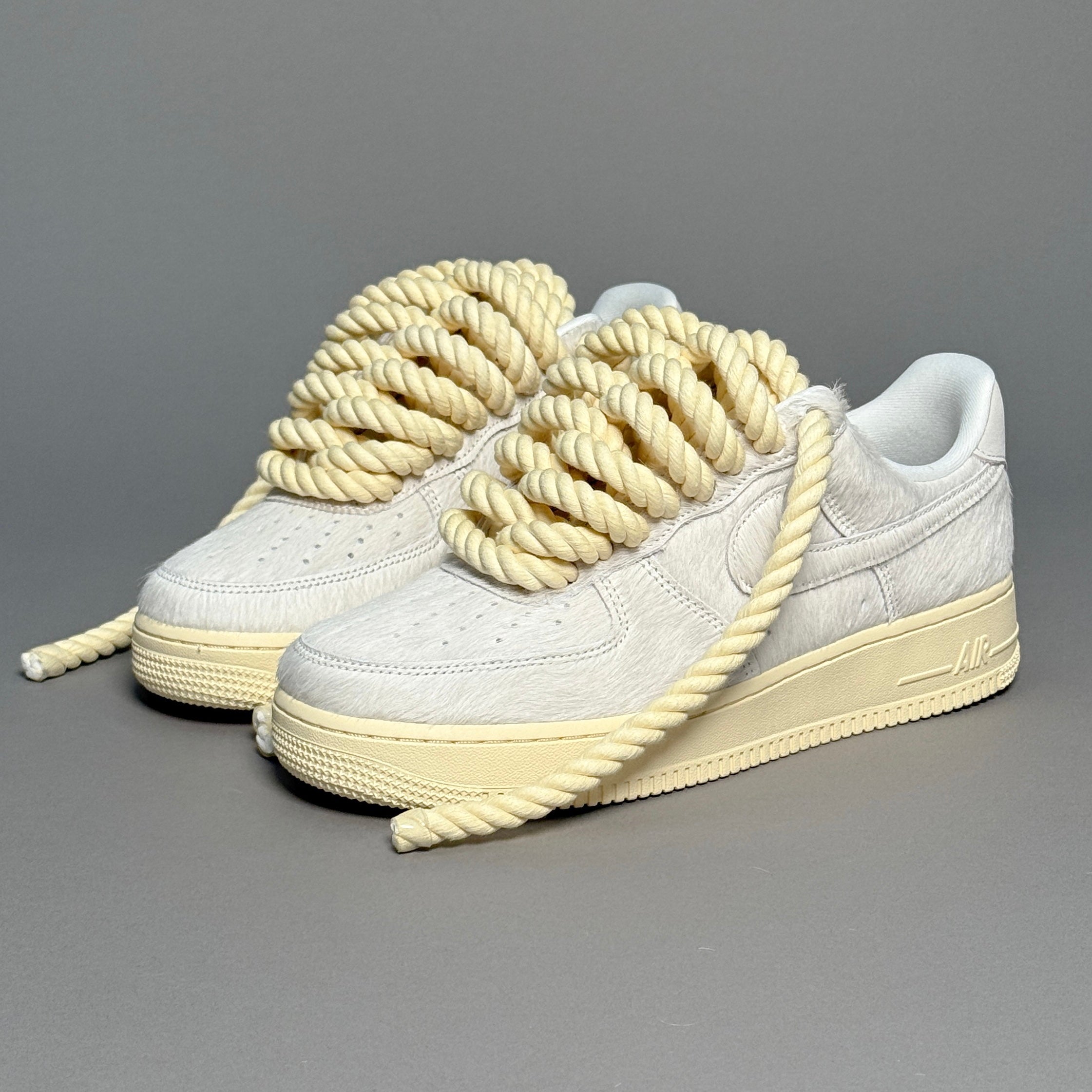 Nike Air Force 1 Pony Hair White "Rope Laces" V2
