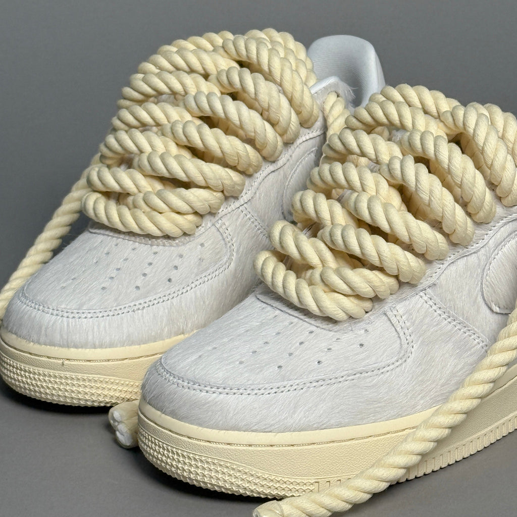 Nike Air Force 1 Pony Hair White "Rope Laces" V2