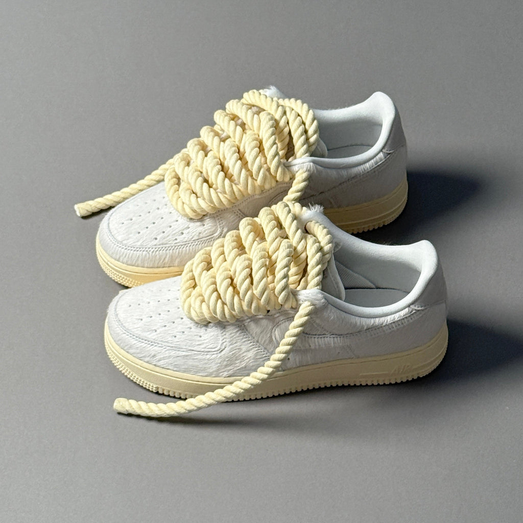 Nike Air Force 1 Pony Hair White "Rope Laces" V2