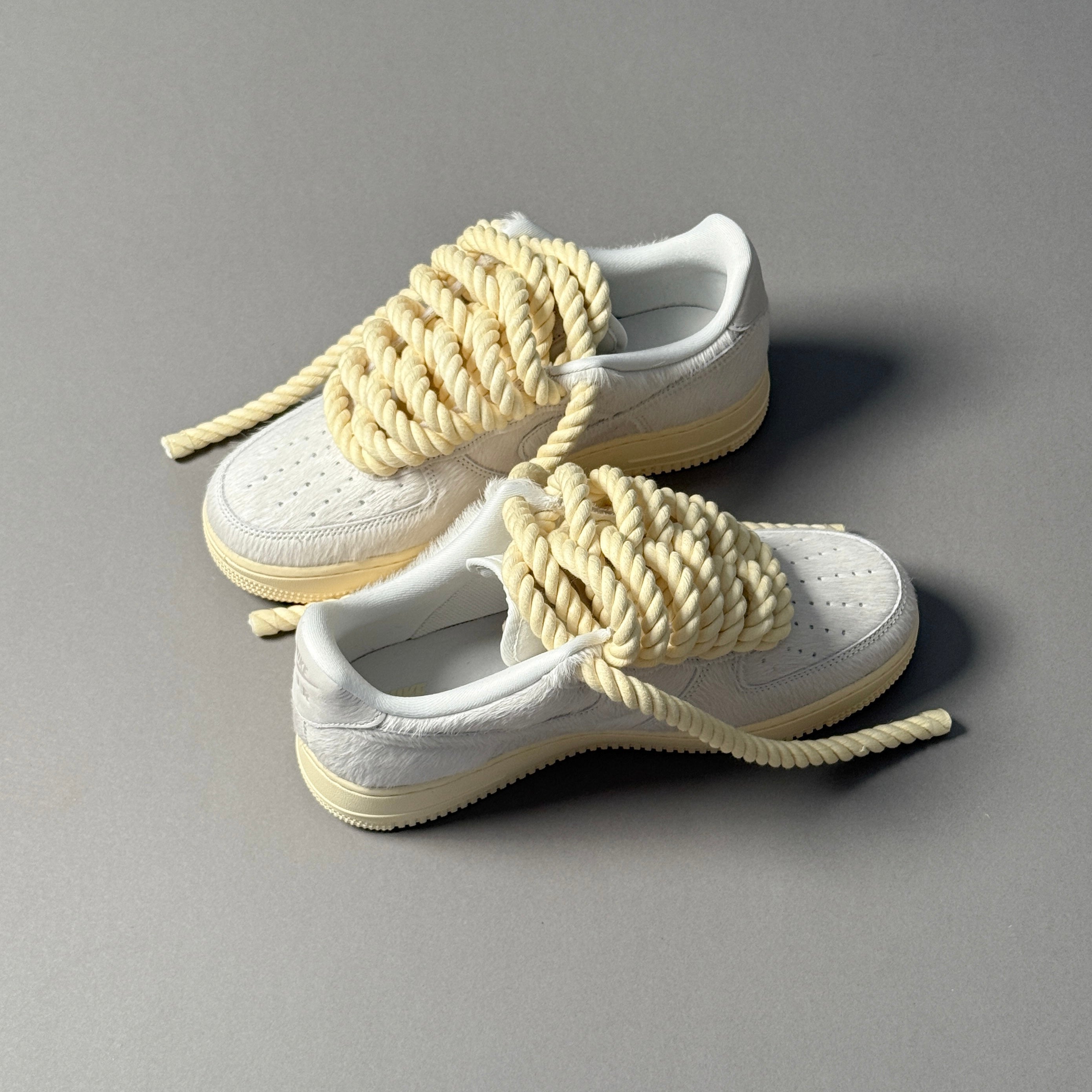 Nike Air Force 1 Pony Hair White "Rope Laces" V2