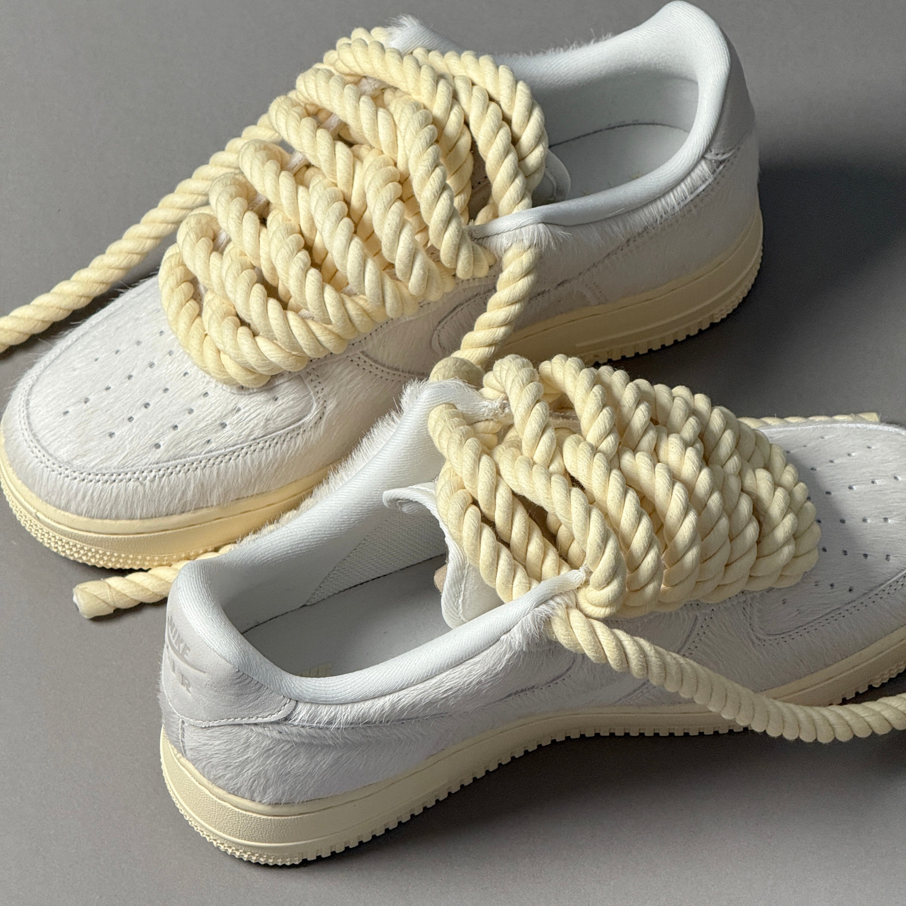 Nike Air Force 1 Pony Hair White "Rope Laces" V2
