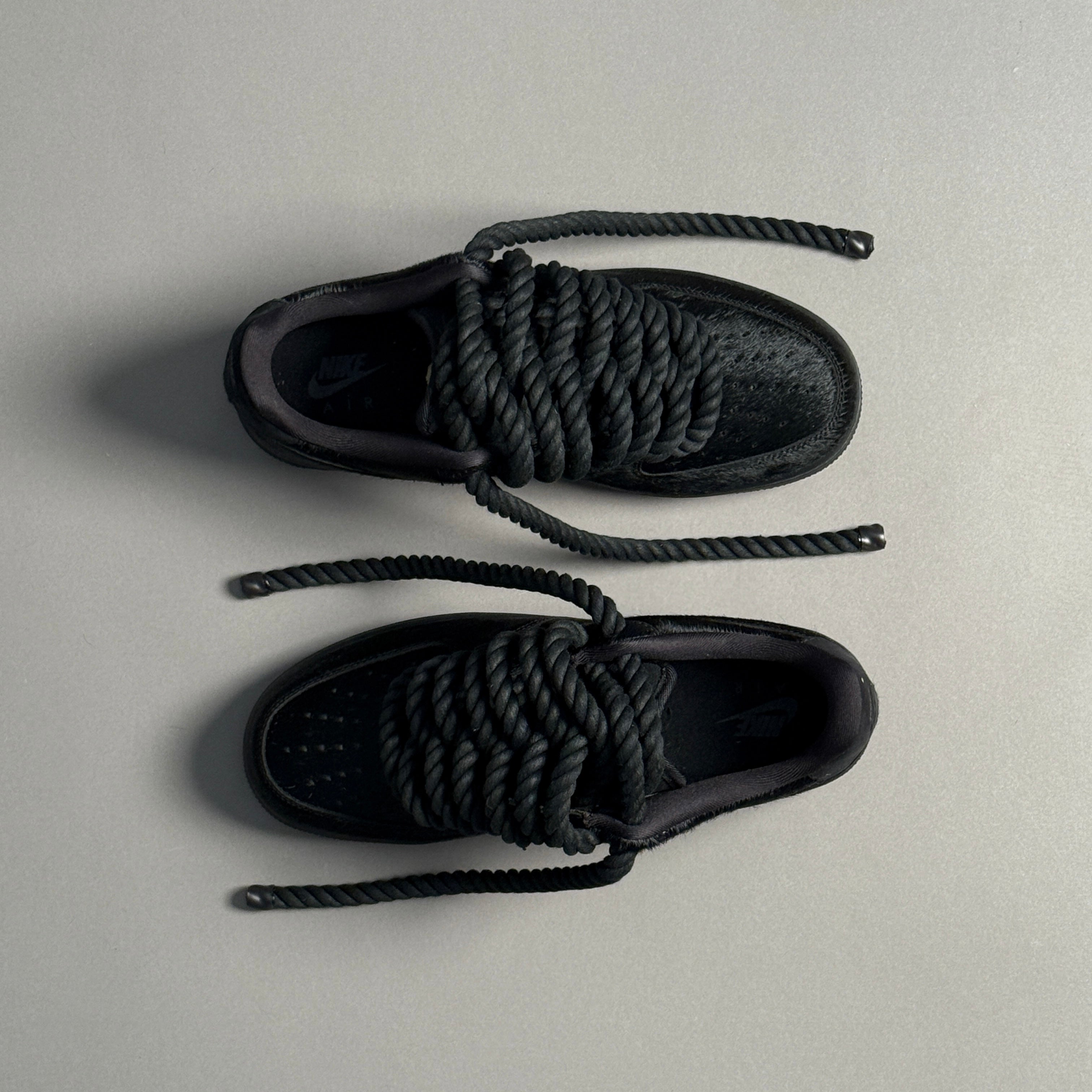 Nike Air Force 1 Pony Hair Black "Rope Laces" V2