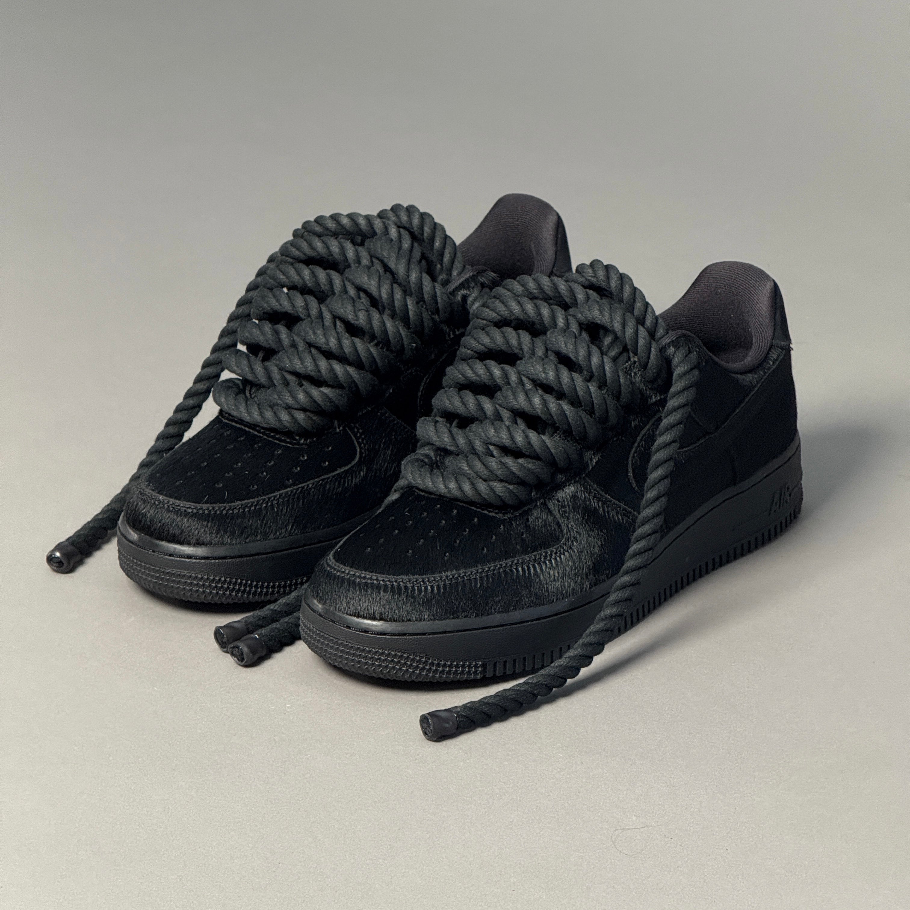 Nike Air Force 1 Pony Hair Black "Rope Laces" V2