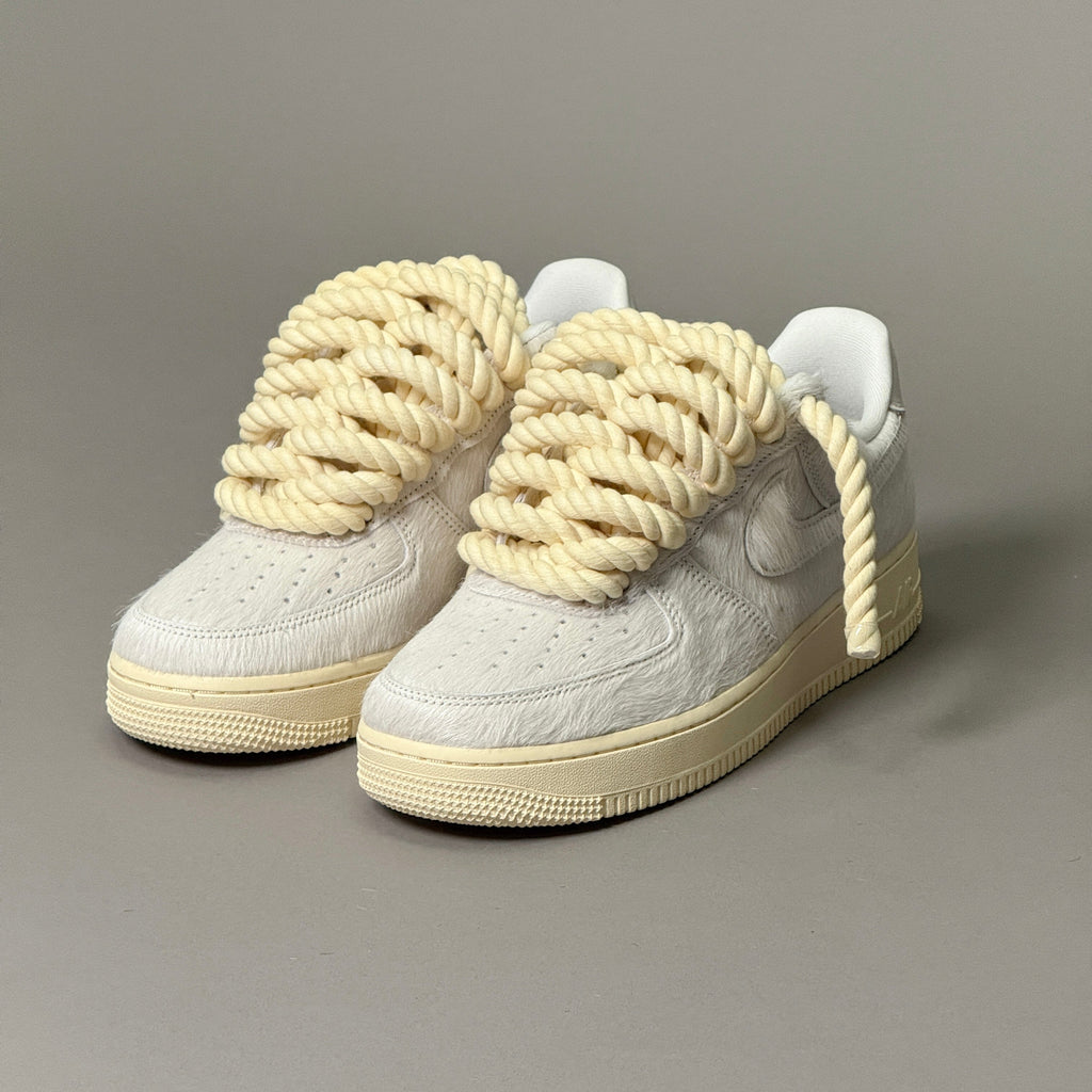 Nike Air Force 1 Pony Hair White "Rope Laces" V1