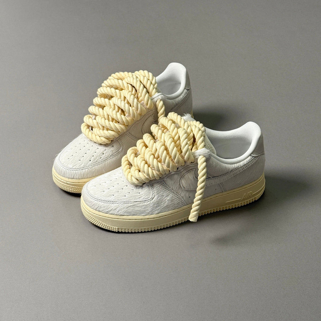 Nike Air Force 1 Pony Hair White "Rope Laces" V1
