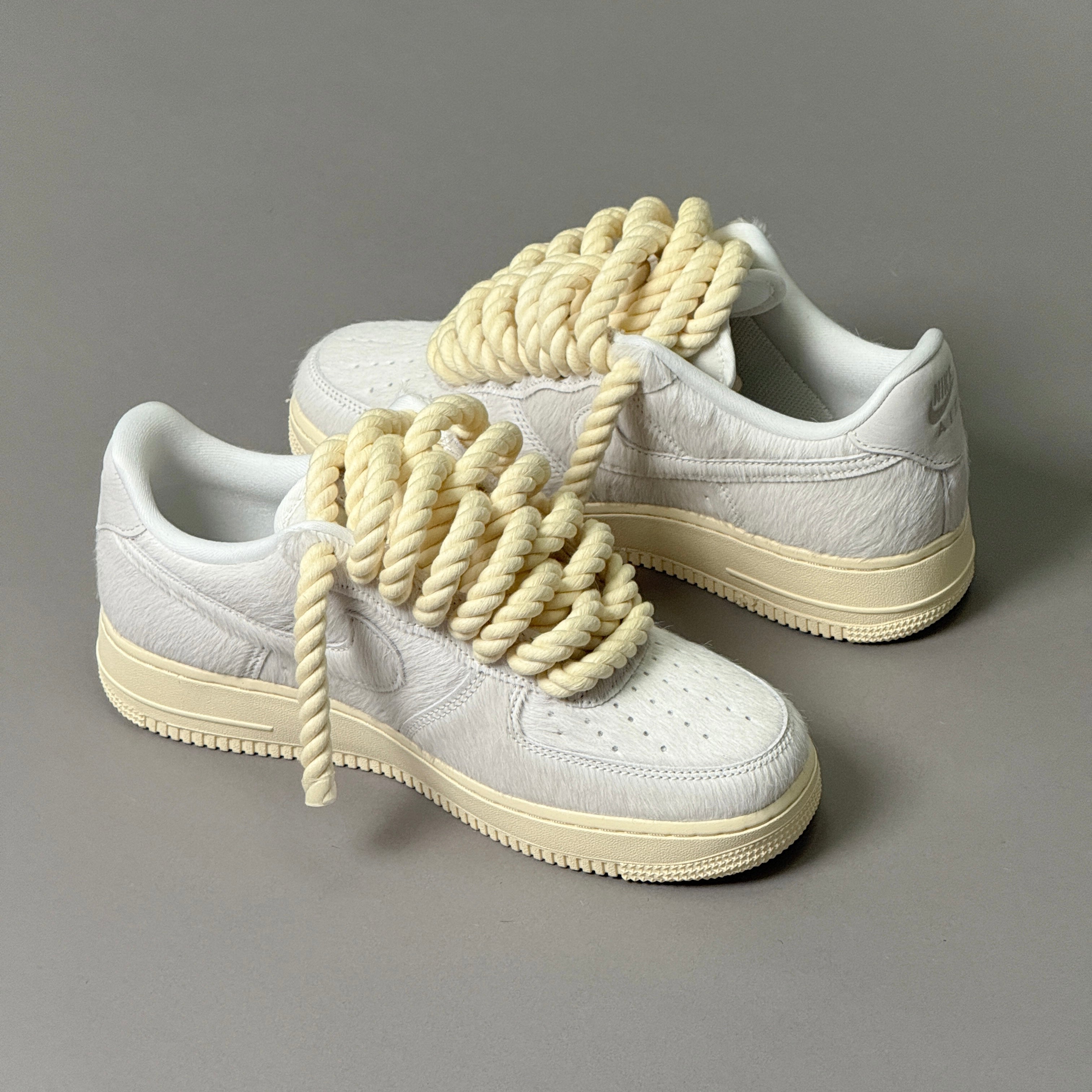 Nike Air Force 1 Pony Hair White "Rope Laces" V1