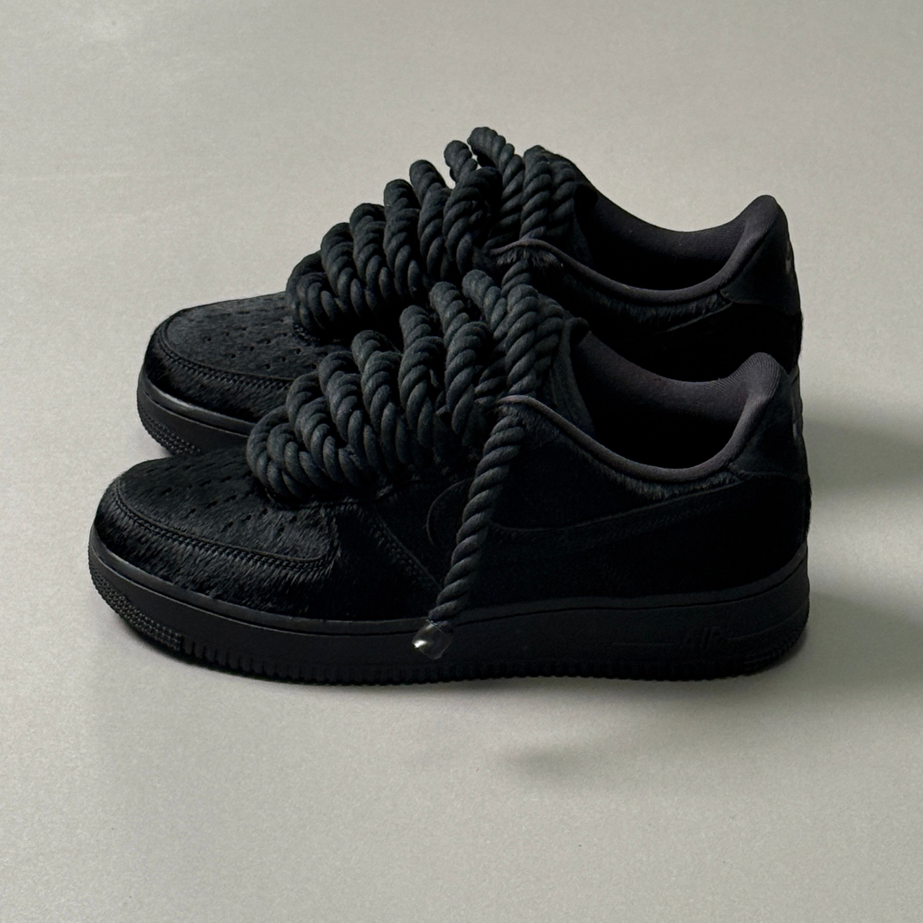 Nike Air Force 1 Pony Hair Black "Rope Laces" V1