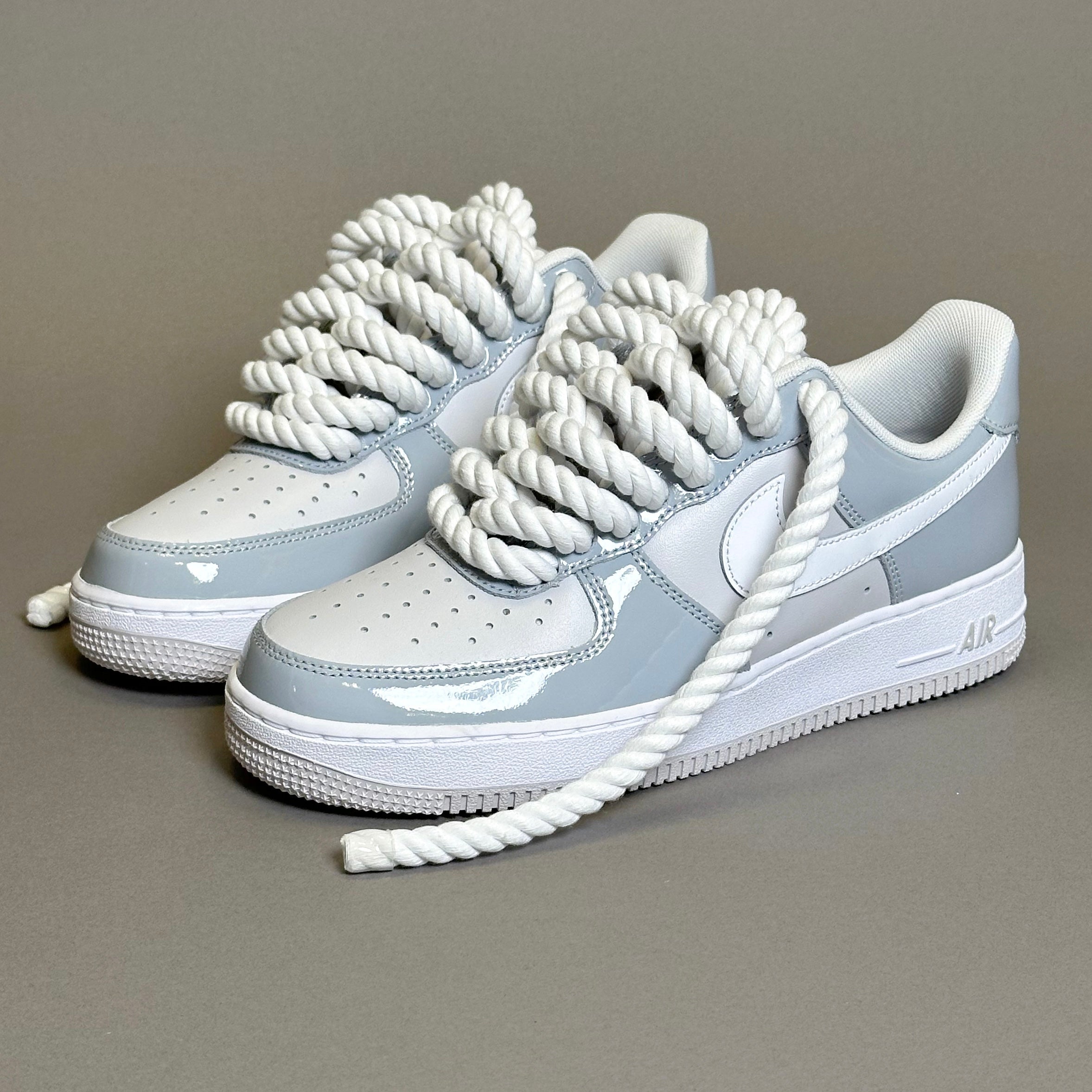 Nike Air Force 1 Patent Grey Unc "Rope Laces White" V2