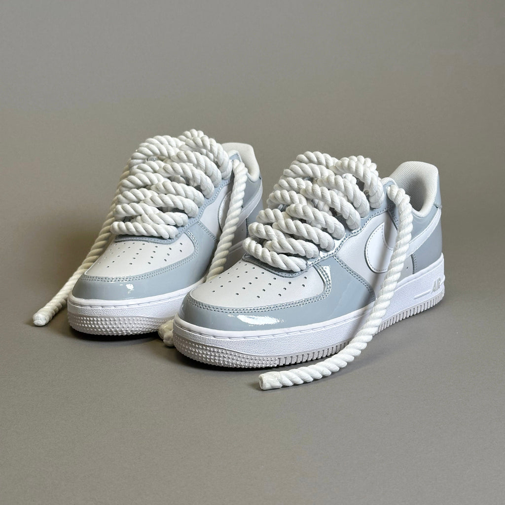 Nike Air Force 1 Patent Grey Unc "Rope Laces White" V2