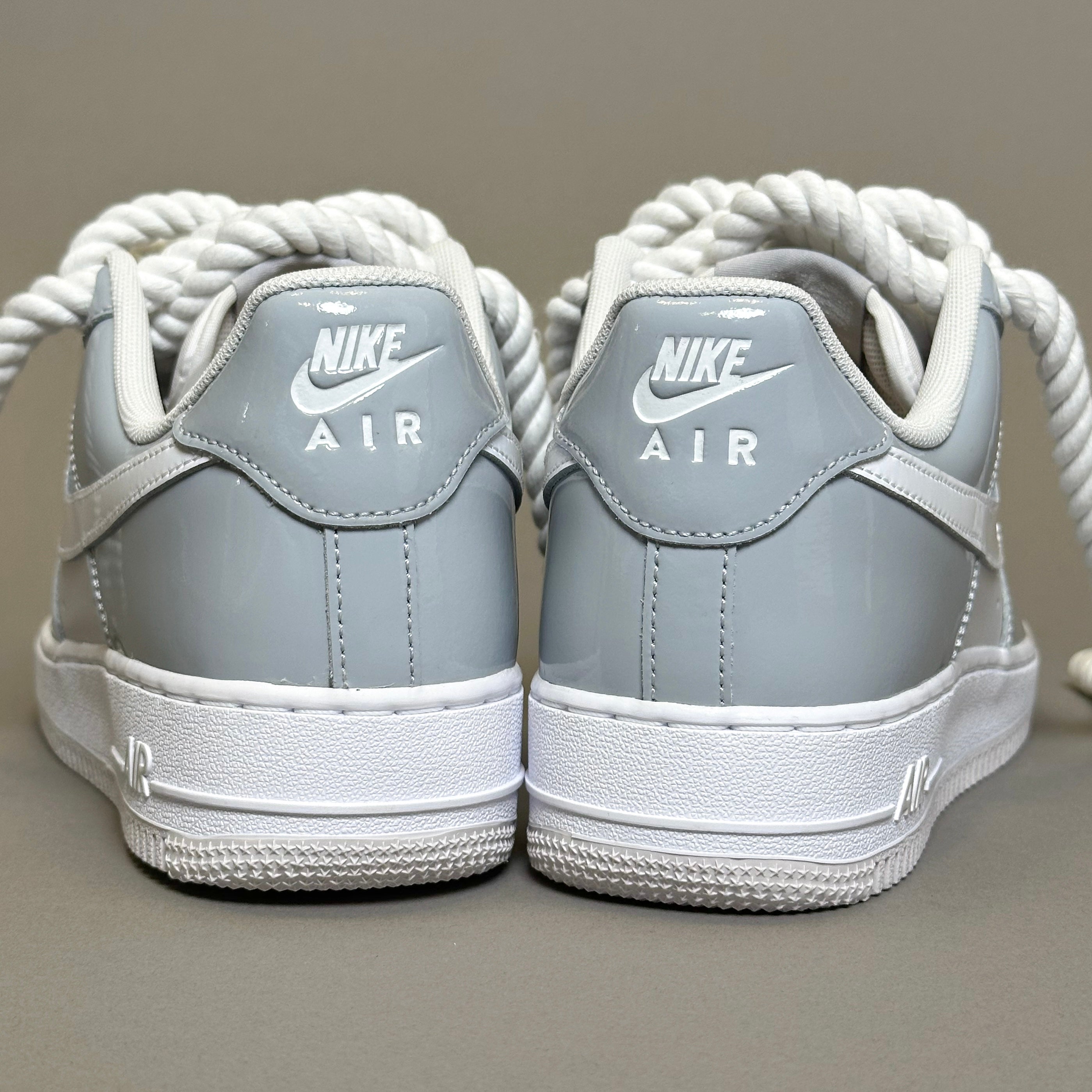 Nike Air Force 1 Patent Grey Unc "Rope Laces White" V2