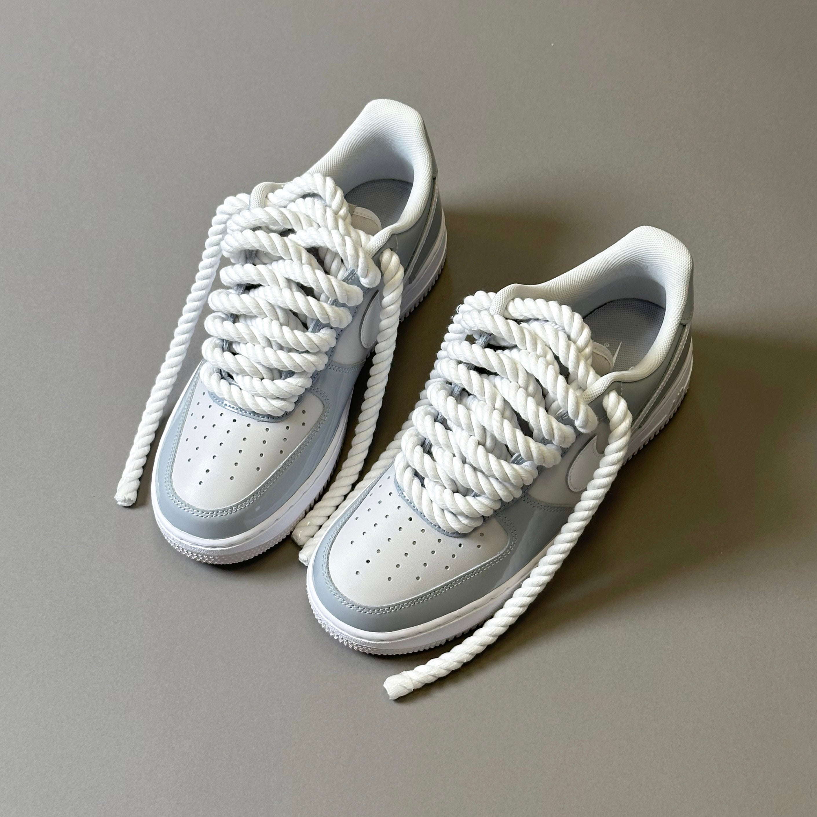 Nike Air Force 1 Patent Grey Unc "Rope Laces White" V2