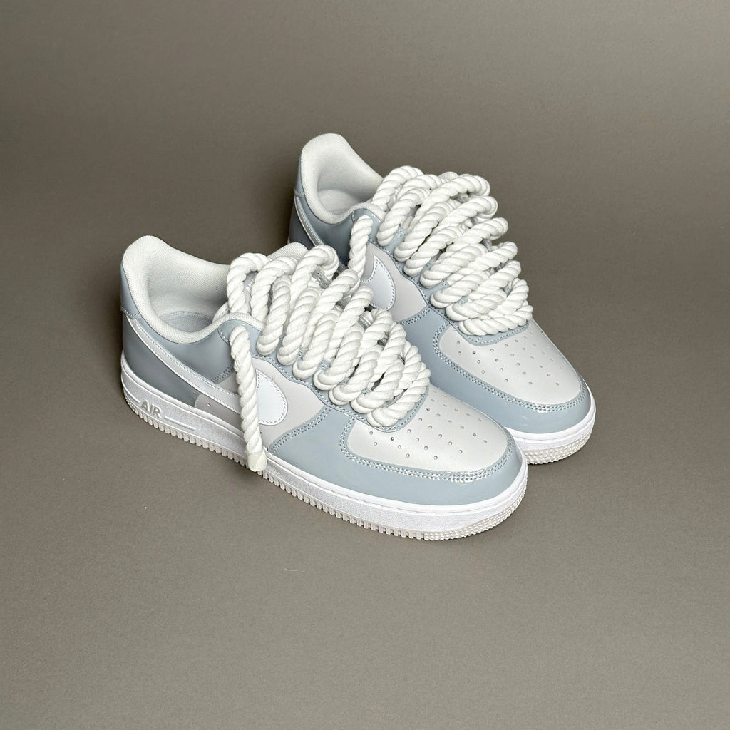 Nike Air Force 1 Patent Grey "Rope Laces White" V1