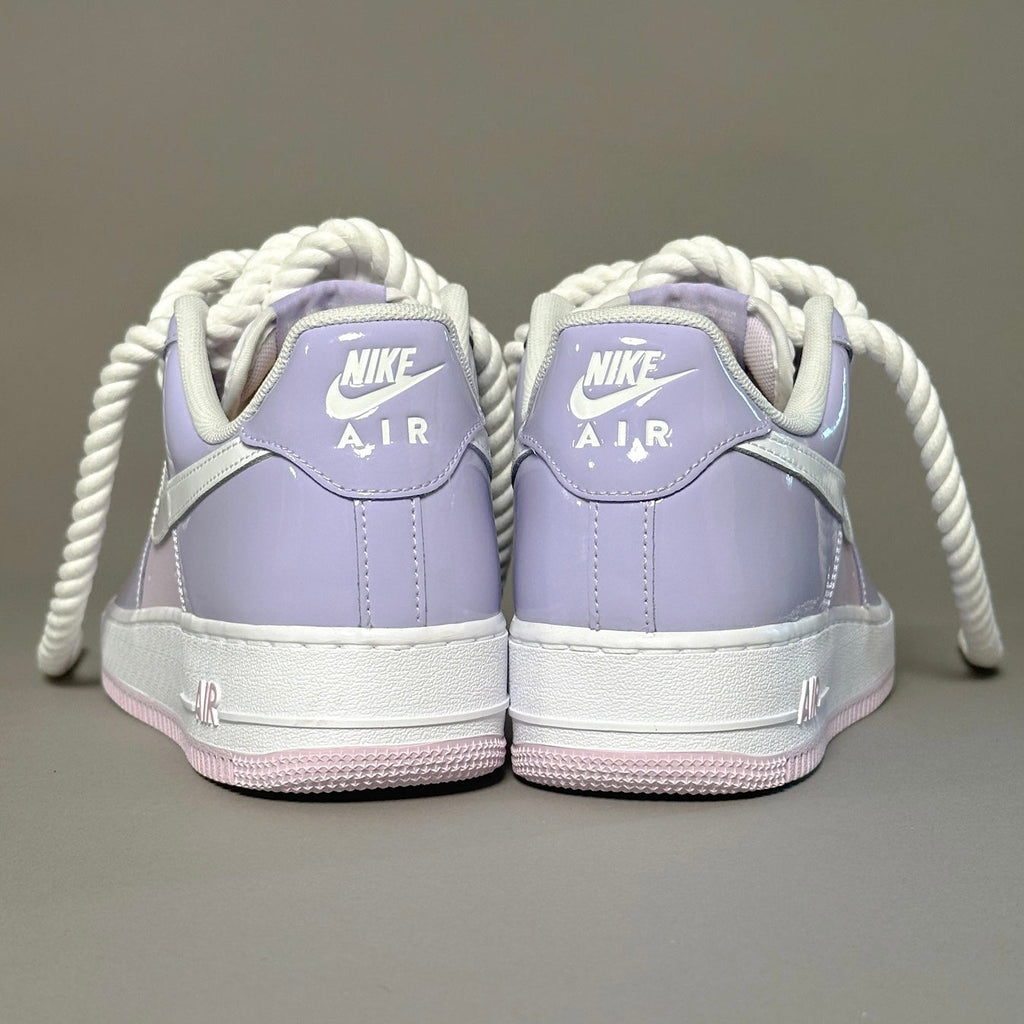 Nike Air Force 1 Patent Lavander "Rope Laces White" V2