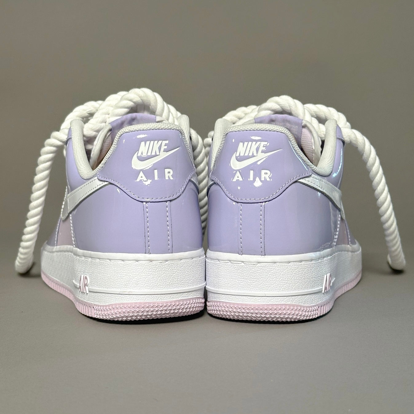 Nike Air Force 1 Patent Lavander "Rope Laces White" V2