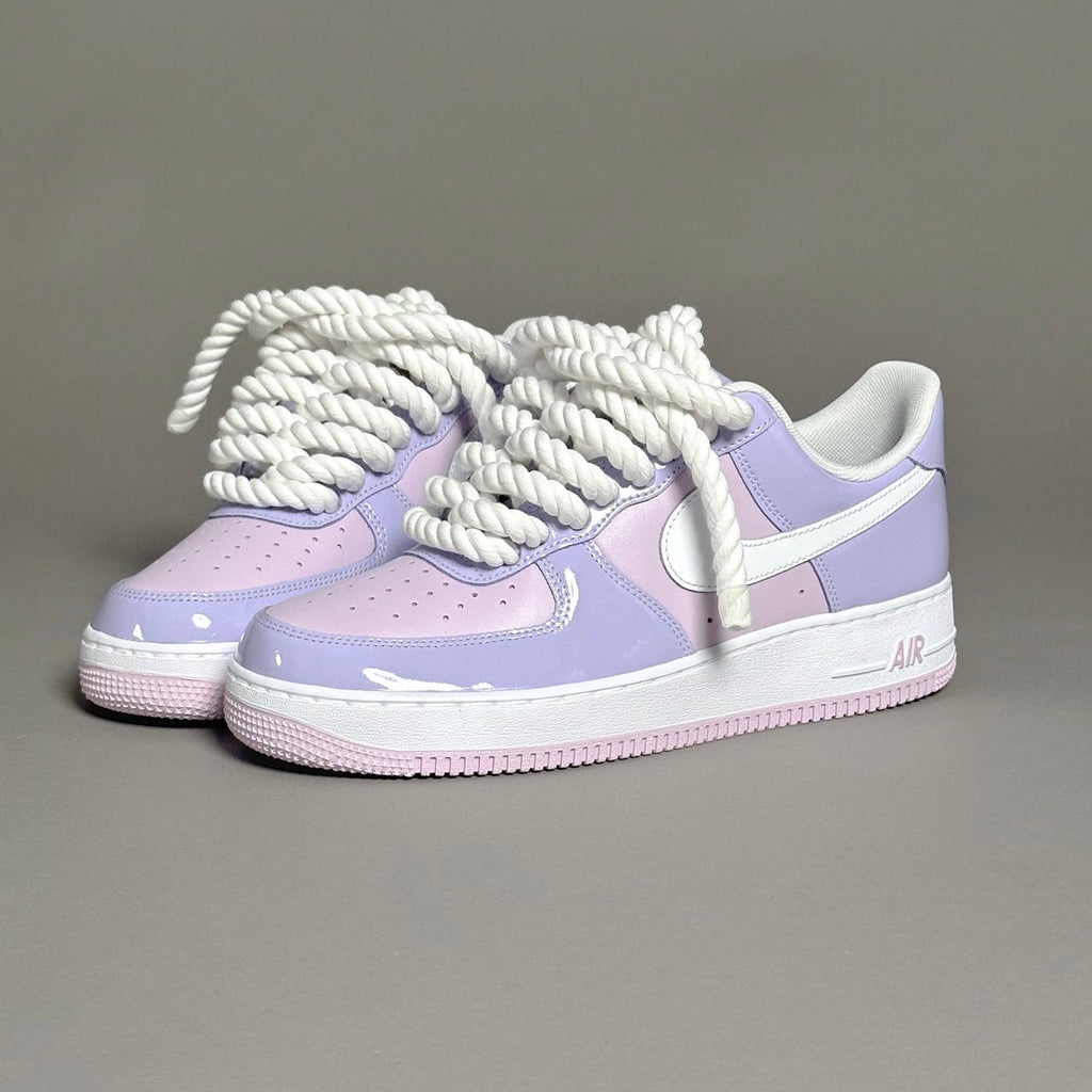 Nike Air Force 1 Patent Lavander "Rope Laces White" V2
