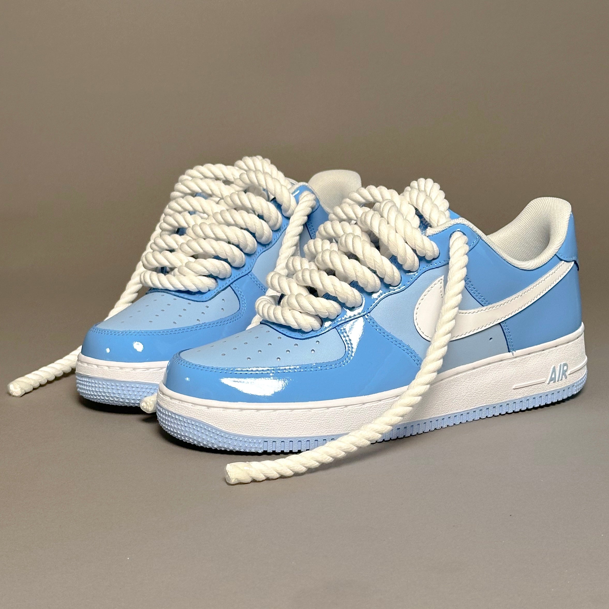 Nike Air Force 1 Patent Sky "Rope Laces White" V2