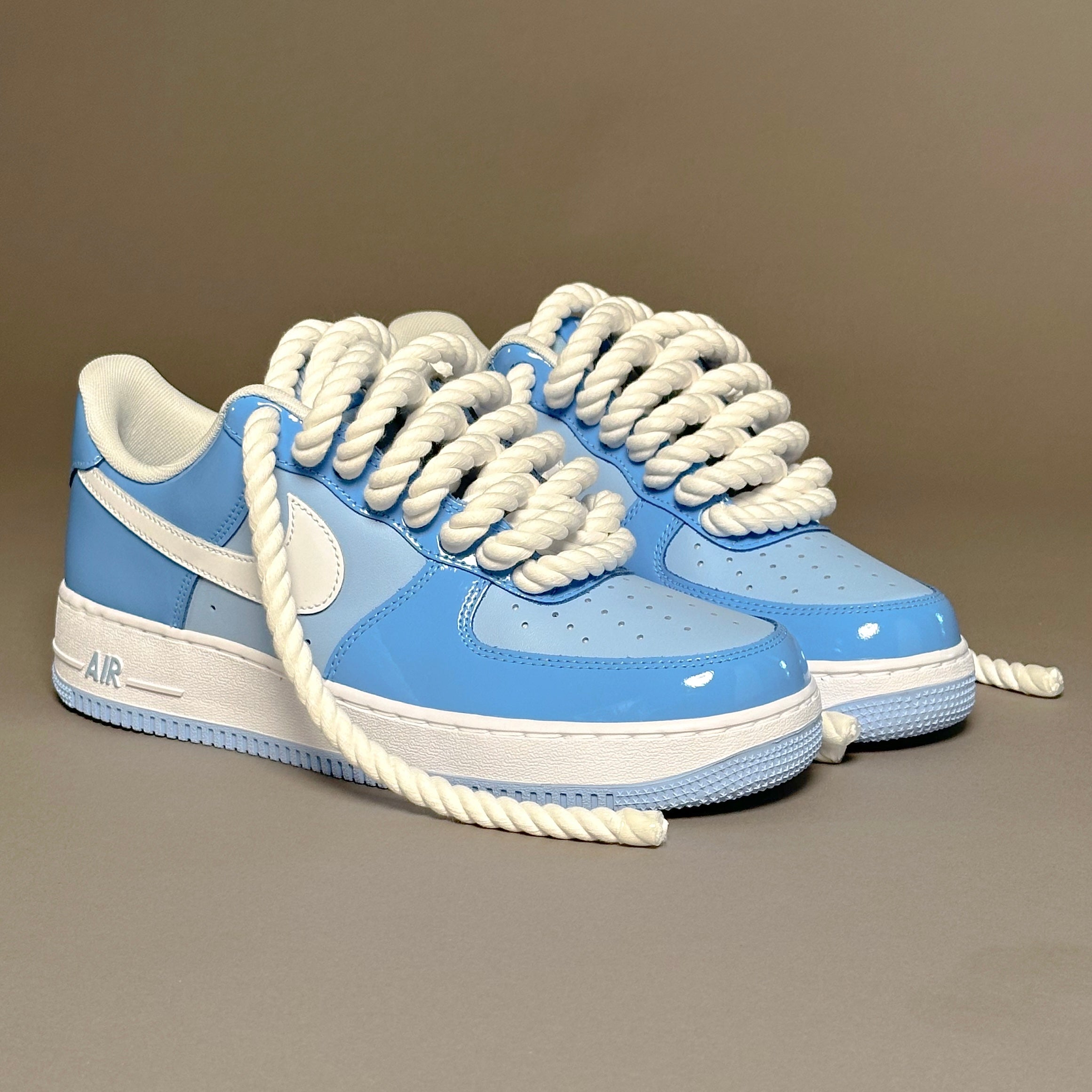 Nike Air Force 1 Patent Sky "Rope Laces White" V2