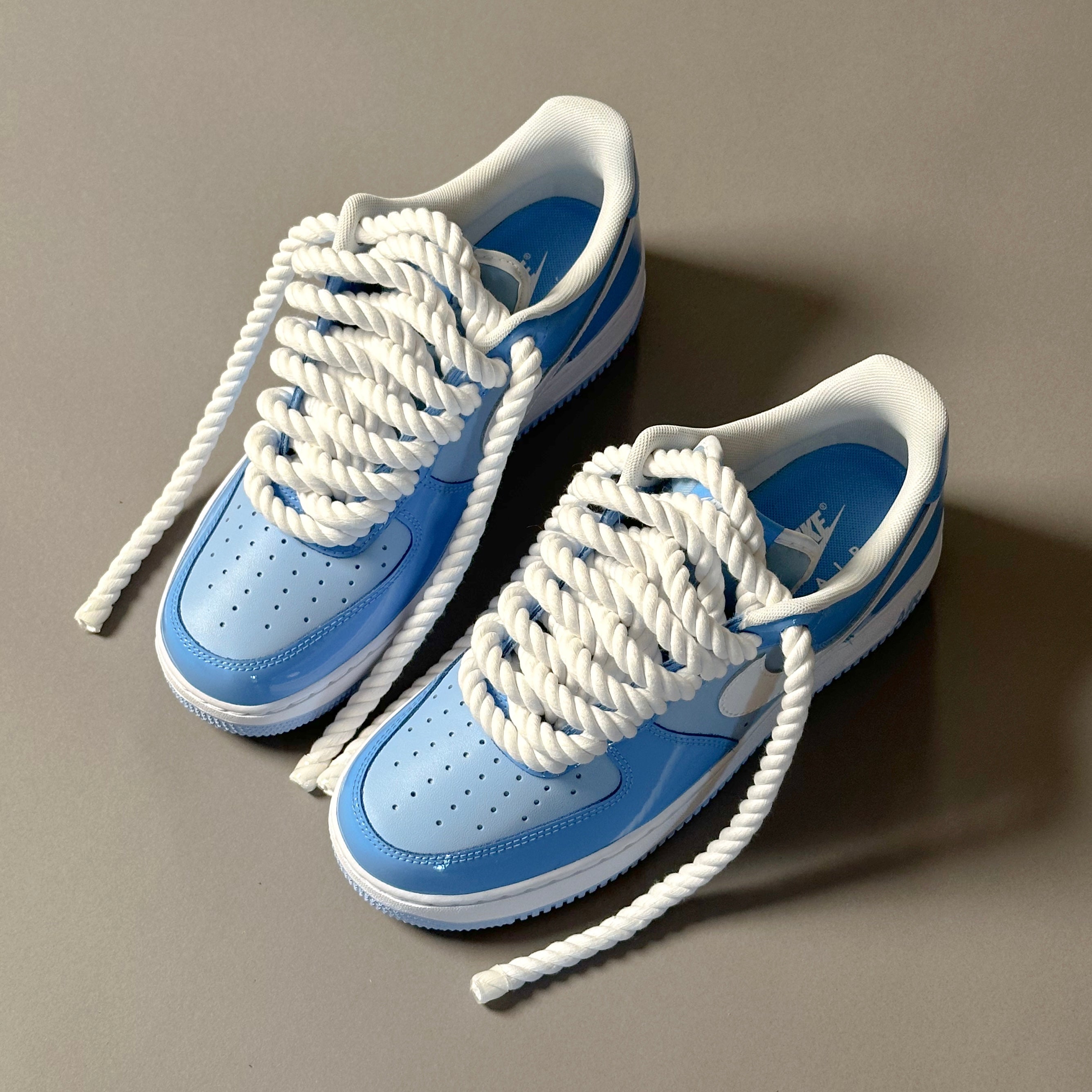 Nike Air Force 1 Patent Sky "Rope Laces White" V2