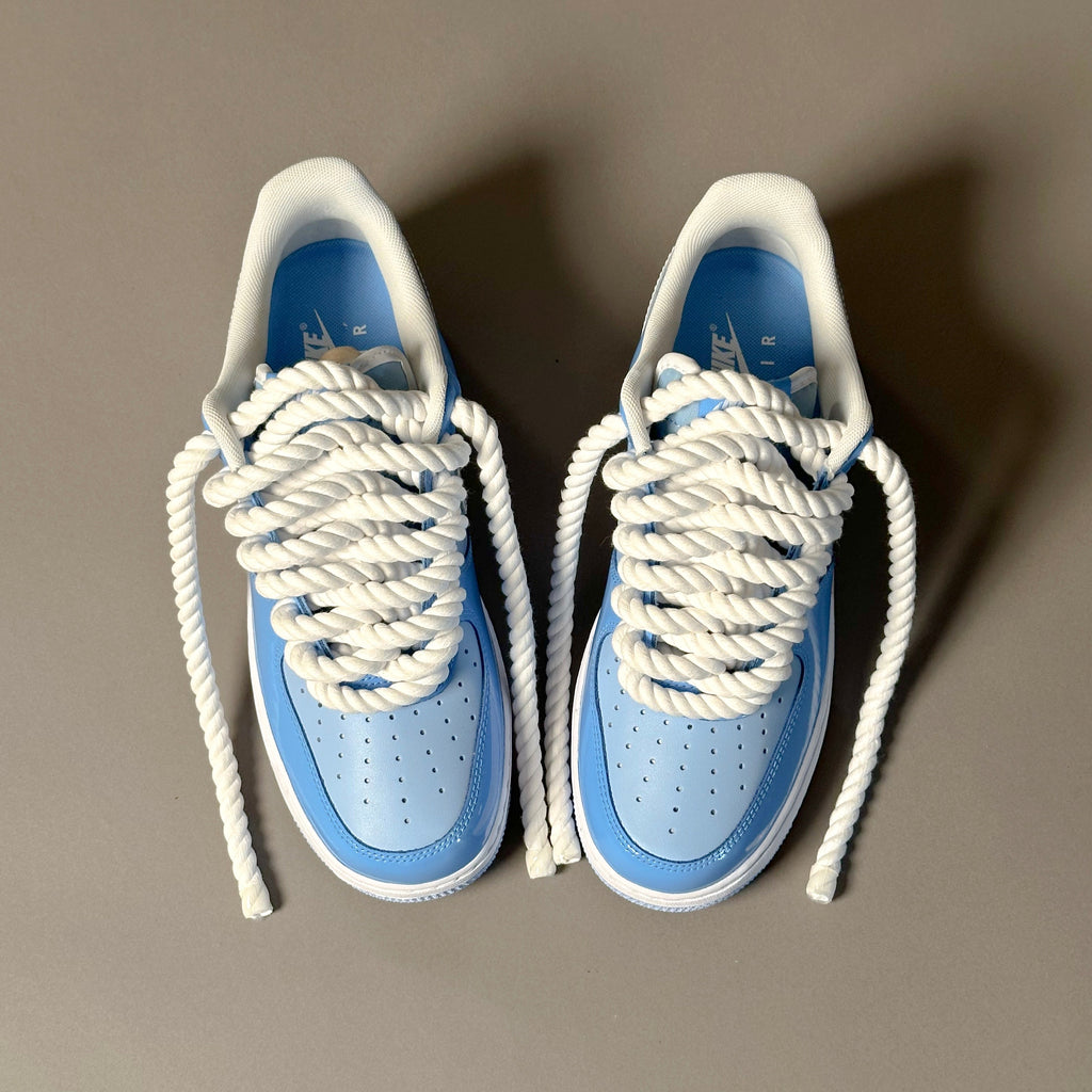 Nike Air Force 1 Patent Sky "Rope Laces White" V2