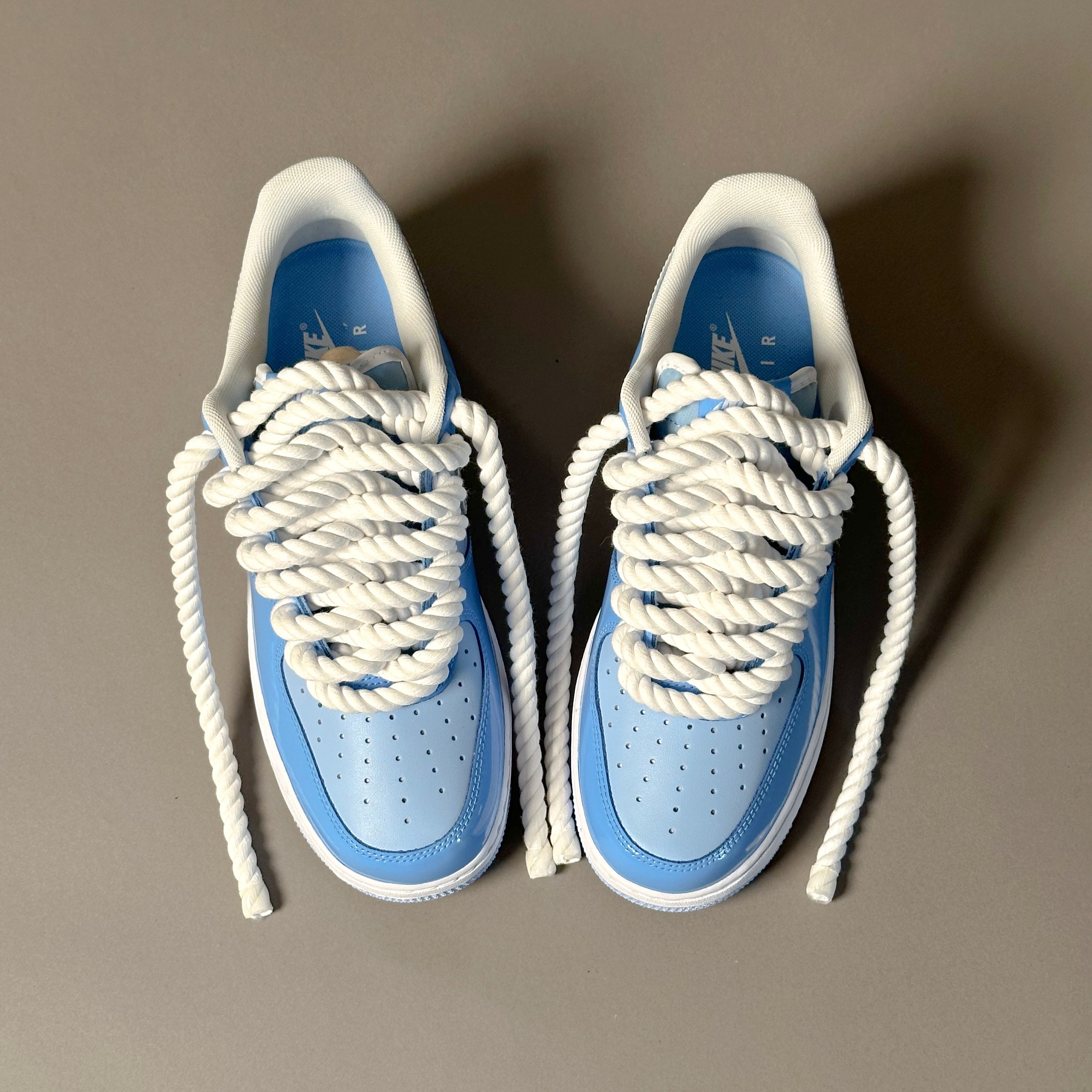 Nike Air Force 1 Patent Sky "Rope Laces White" V2