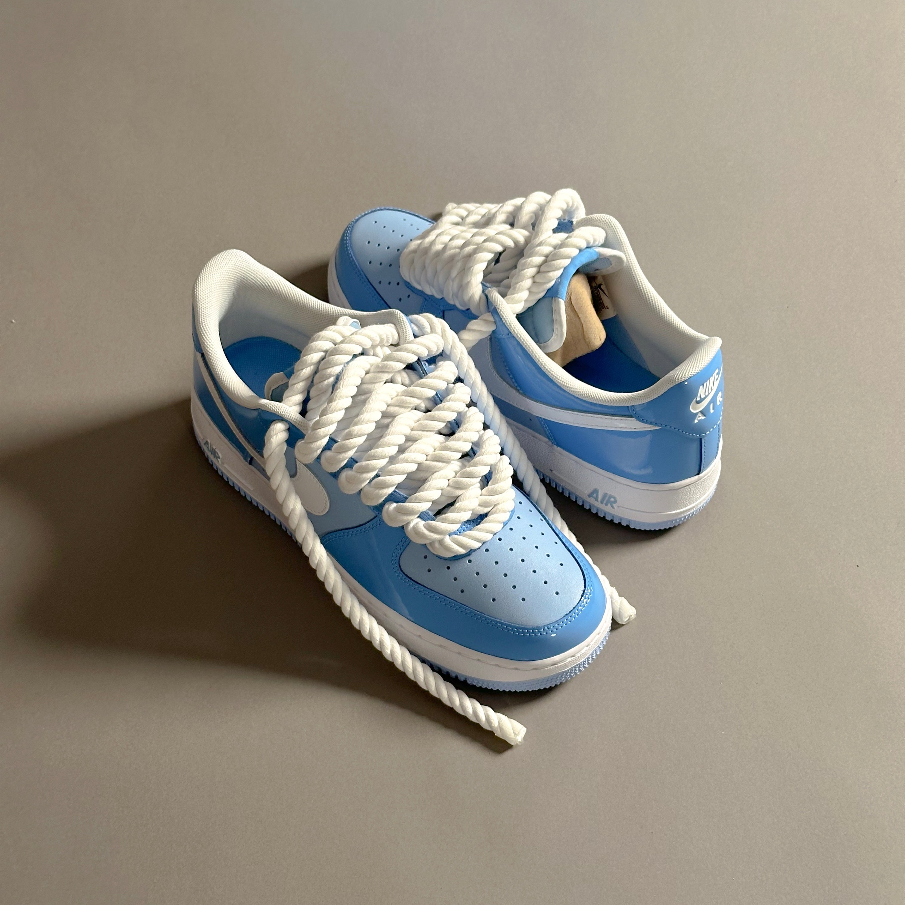 Nike Air Force 1 Patent Sky "Rope Laces White" V2