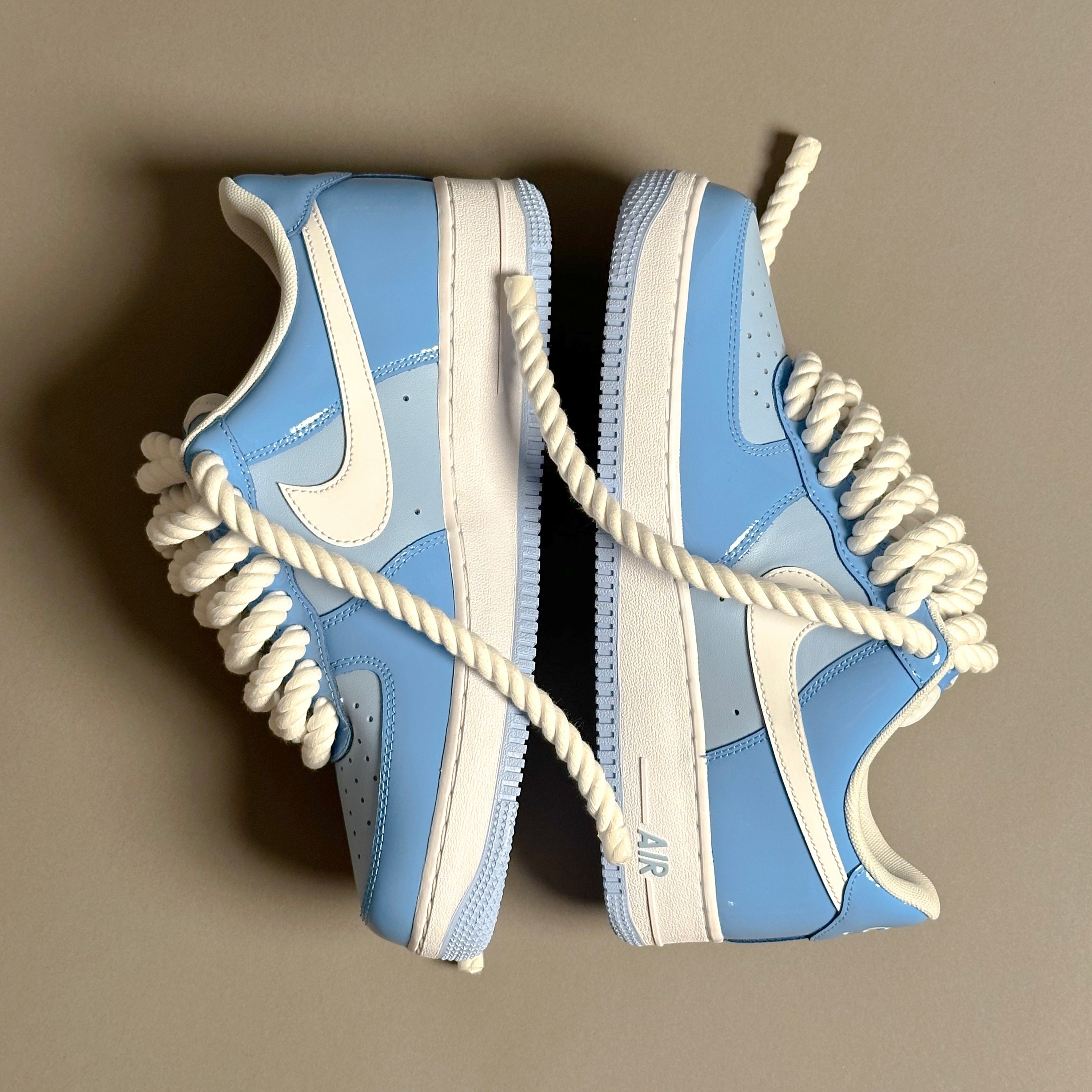 Nike Air Force 1 Patent Sky "Rope Laces White" V2