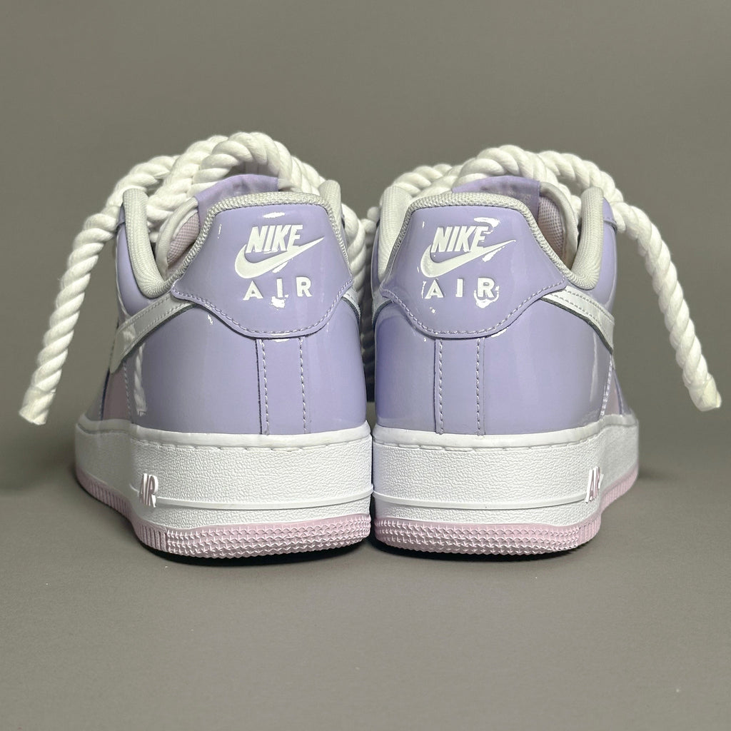 Nike Air Force 1 Patent Lavander "Rope Laces White" V1