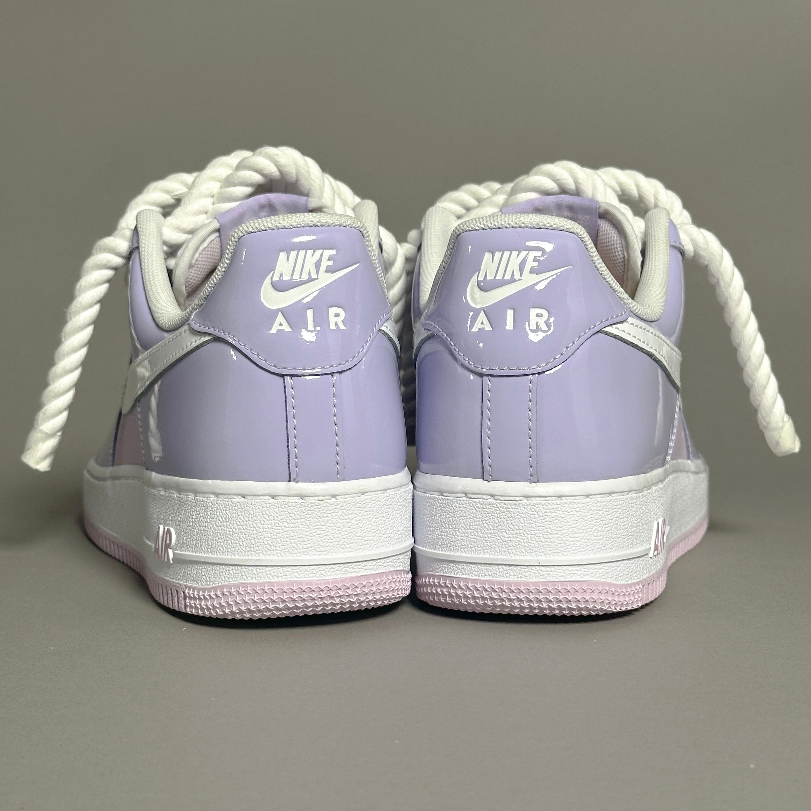 Nike Air Force 1 Patent Lavander "Rope Laces White" V1