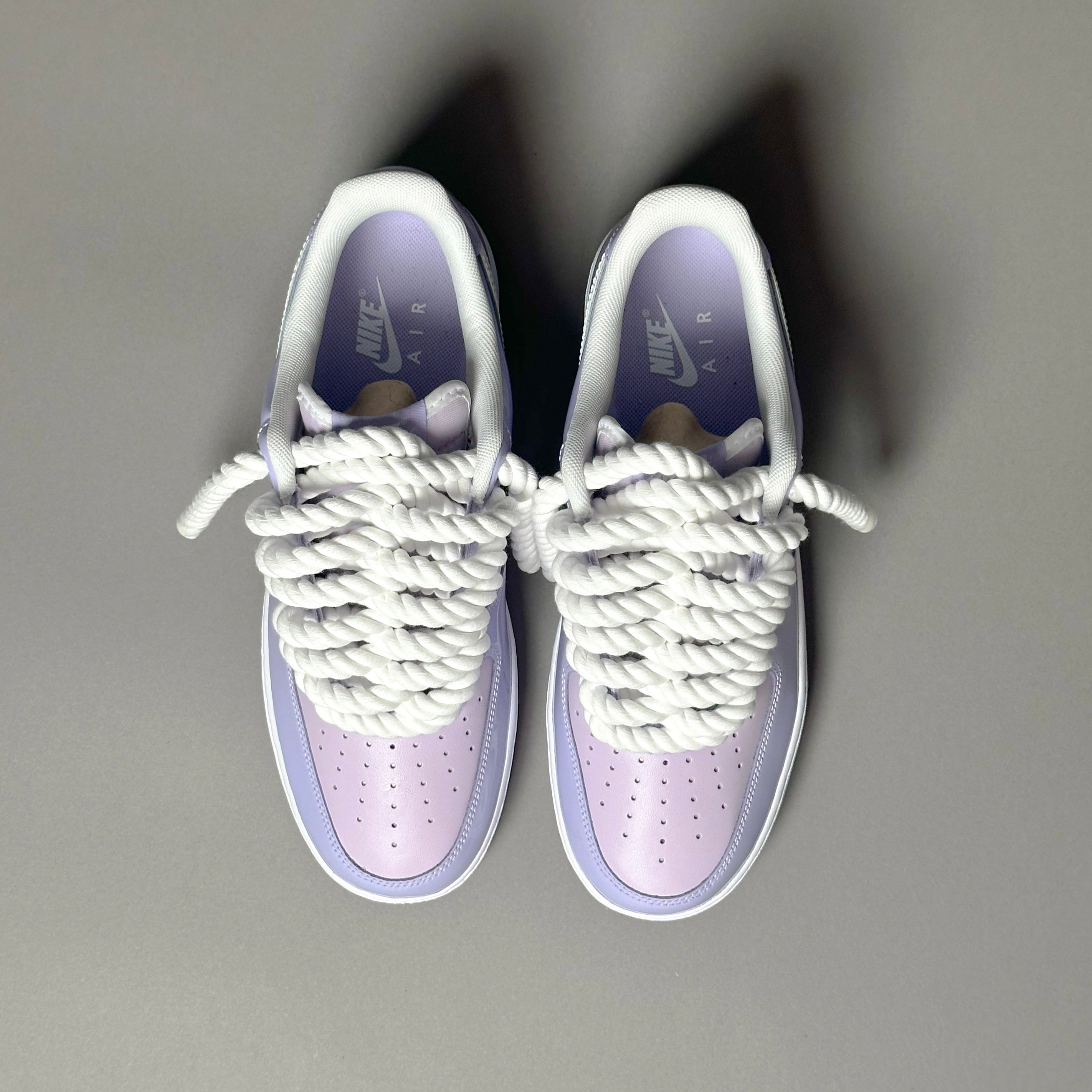 Nike Air Force 1 Patent Lavander "Rope Laces White" V1
