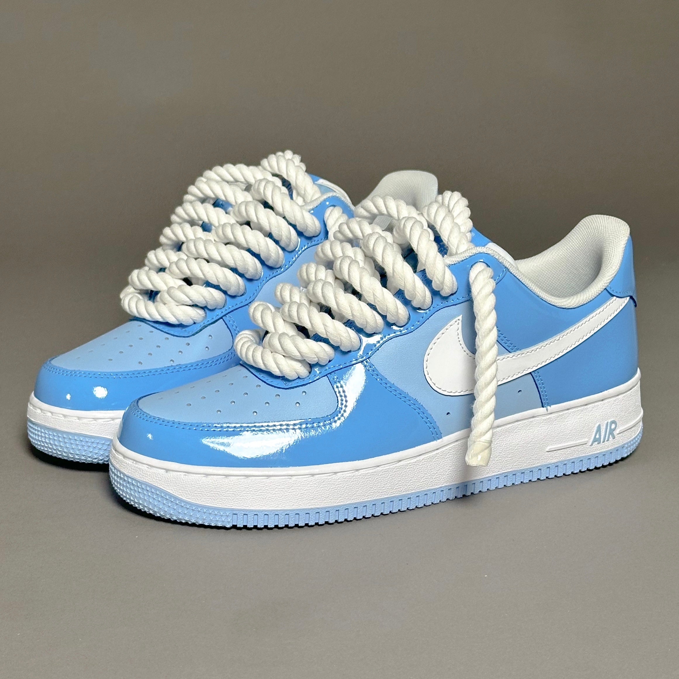 Nike Air Force 1 Patent Sky "Rope Laces White" V1