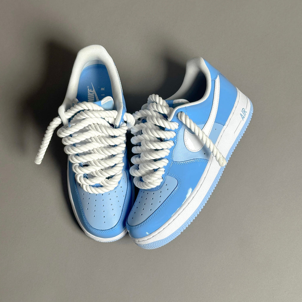 Nike Air Force 1 Patent Sky "Rope Laces White" V1