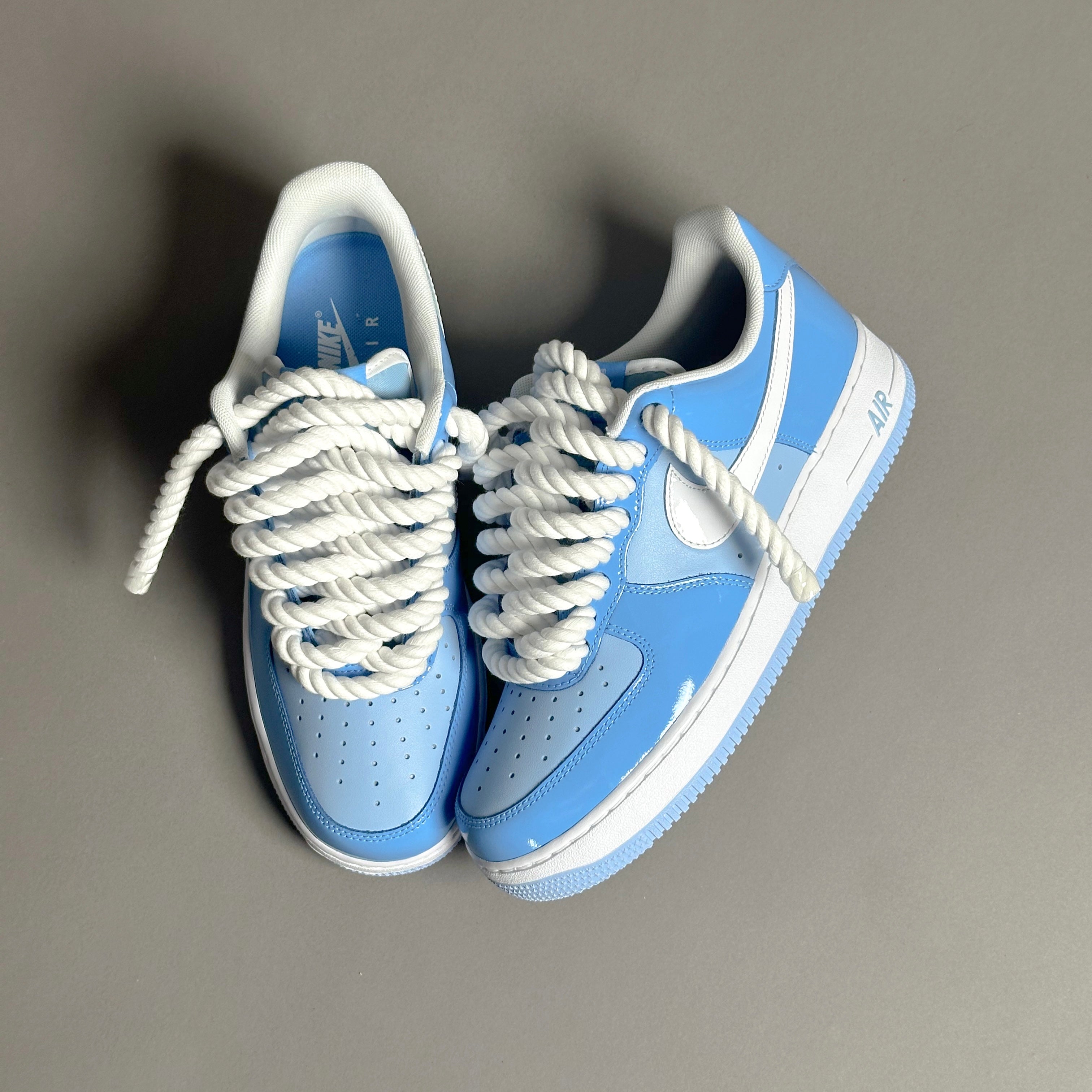 Nike Air Force 1 Patent Sky "Rope Laces White" V1