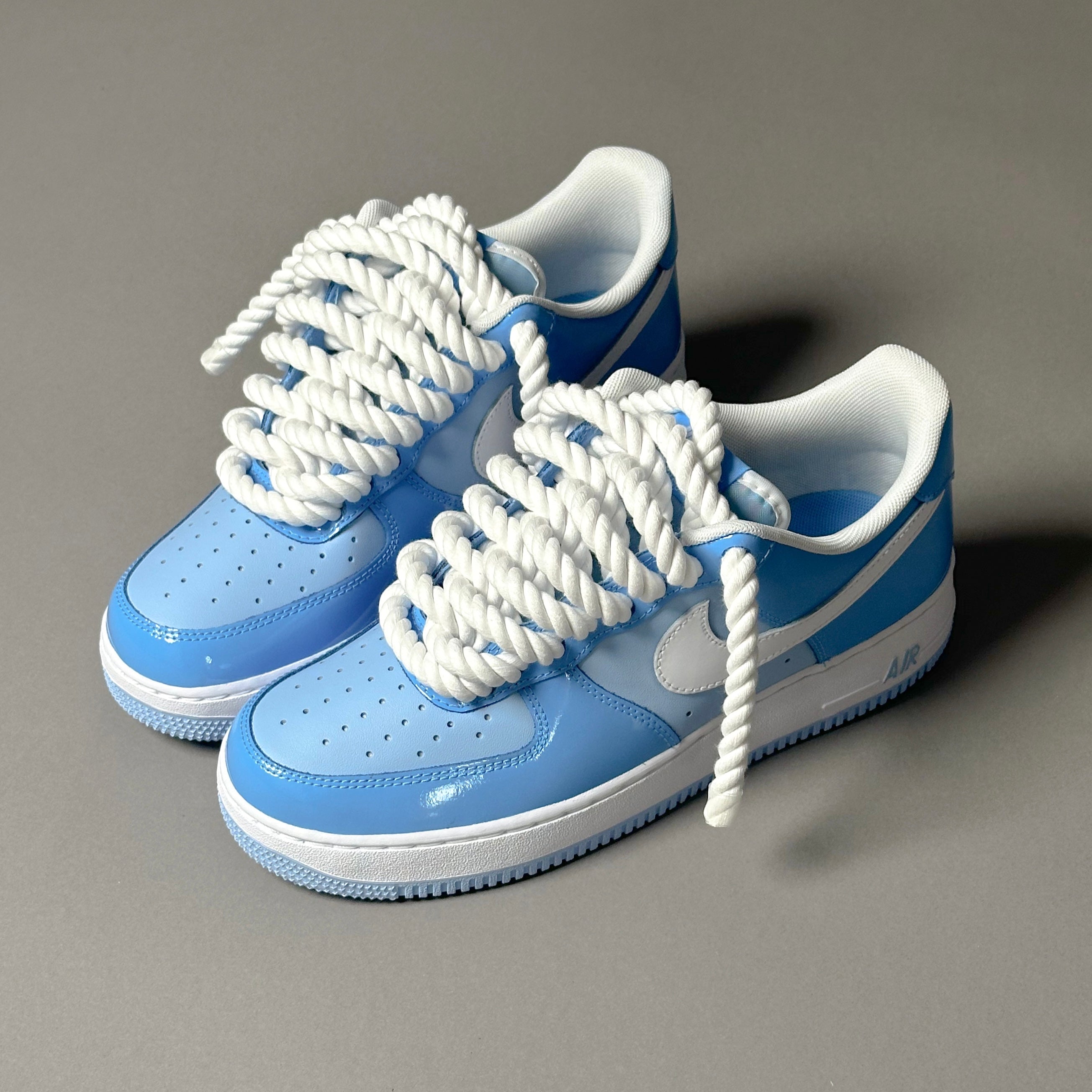 Nike Air Force 1 Patent Sky "Rope Laces White" V1