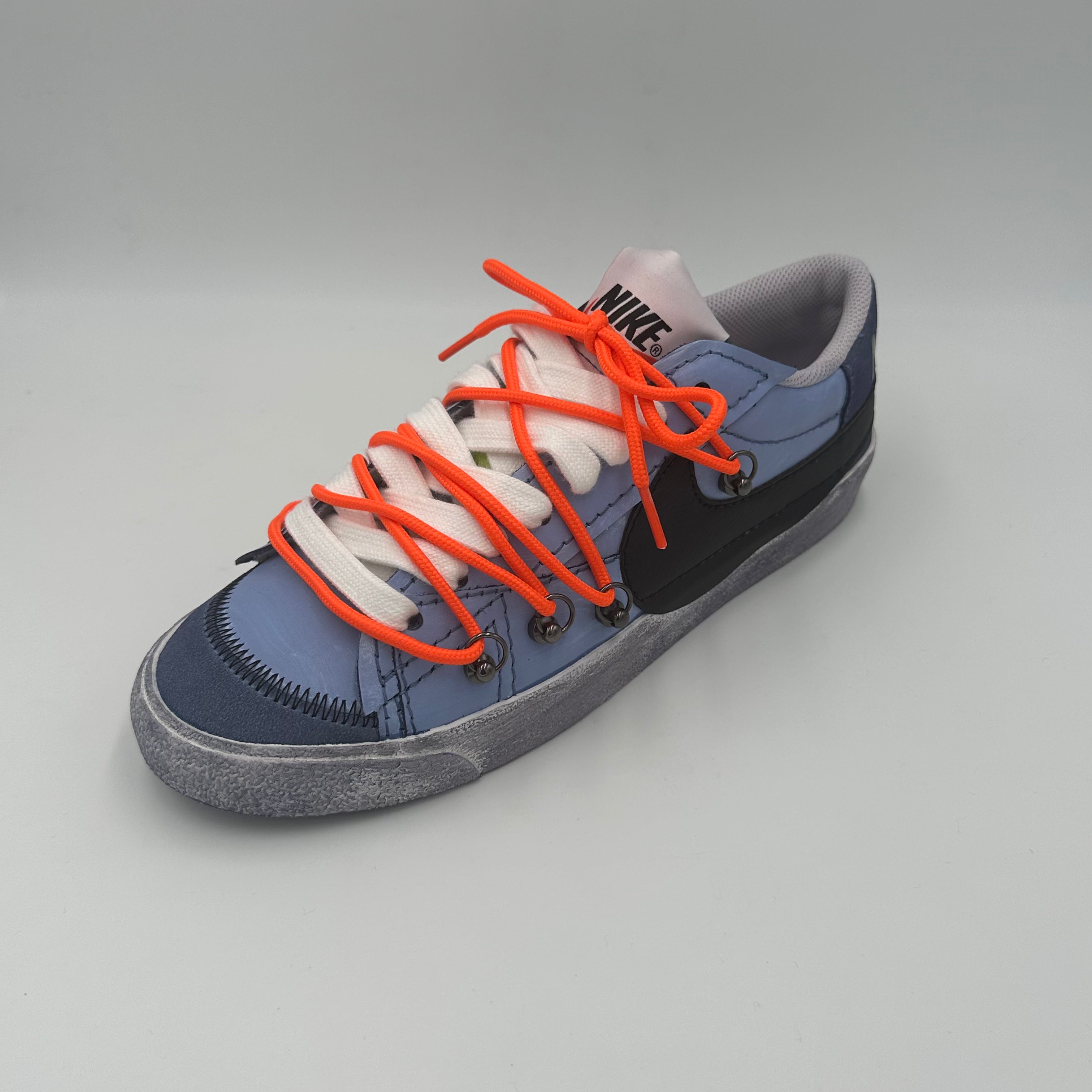 Nike Blazer Low '77 Jumbo Denim Blue White “Over Laces Orange”
