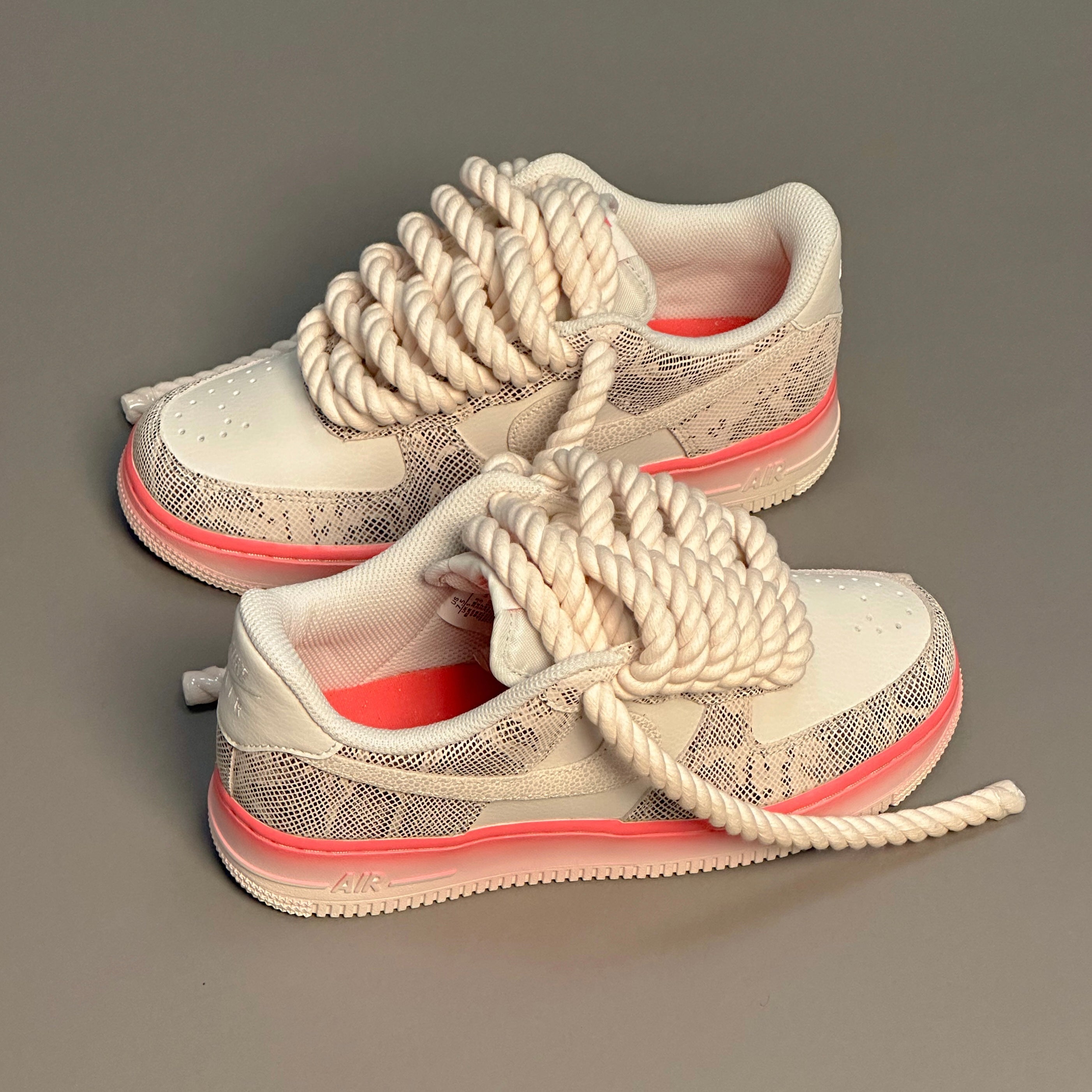 Nike Air Force 1 Snake Rose "Rope Laces" V2