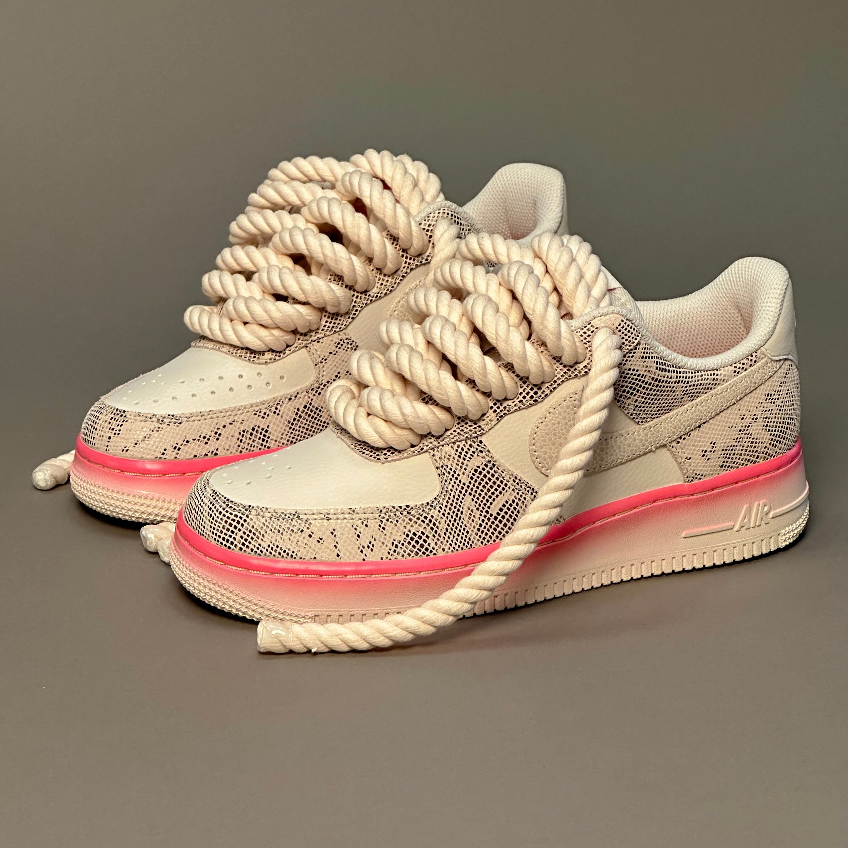 Nike Air Force 1 Snake Rose "Rope Laces" V2